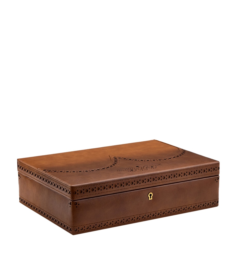 WOLF Brogue 10-Piece Watch Box Burnished Brown Image 3