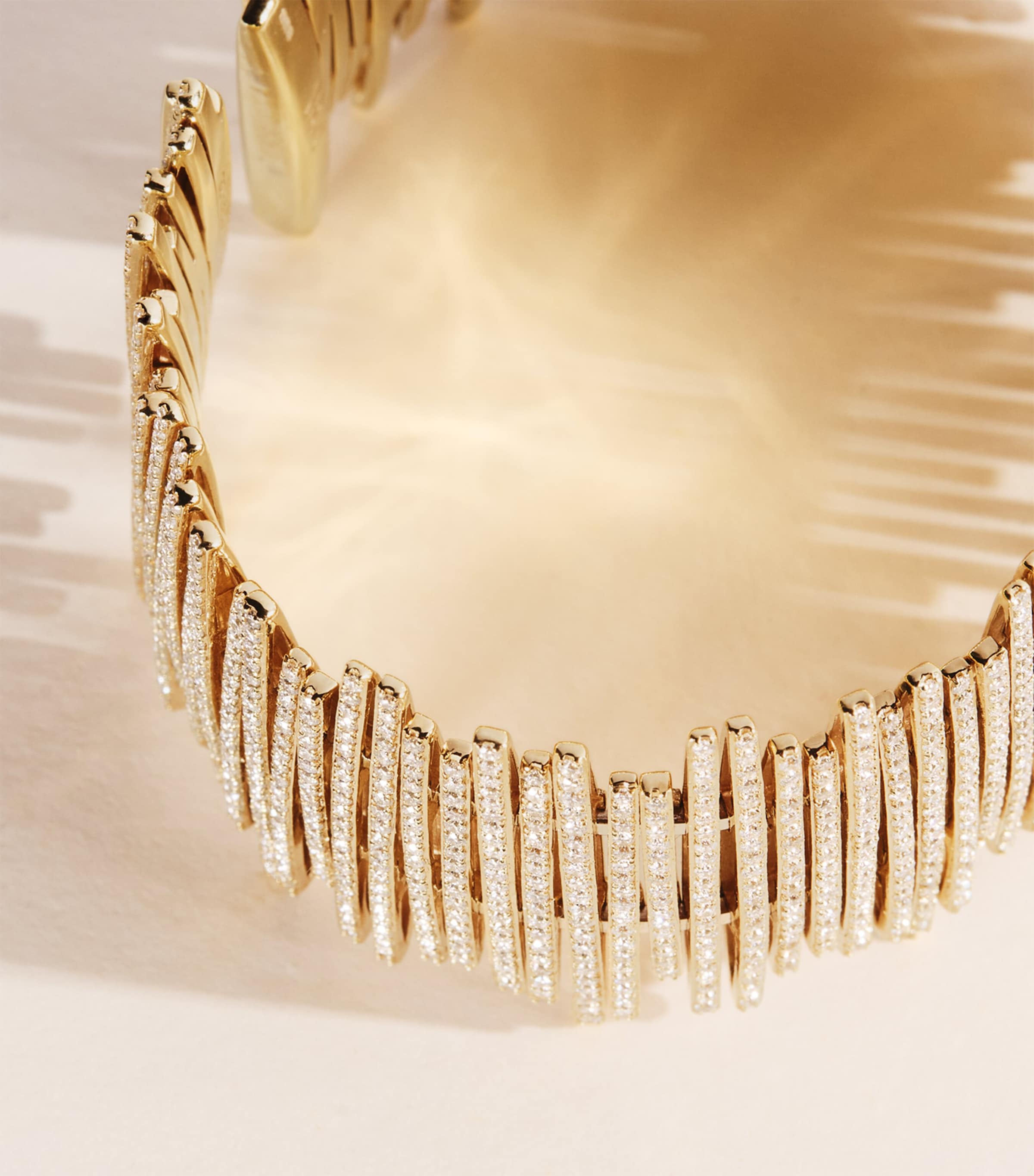 Suzanne Kalan Yellow Gold and Diamond Inlay Bangle Yg/wd Image 3