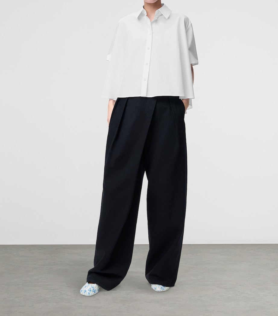 Short-Sleeve Trapeze Shirt WHITE Image 2