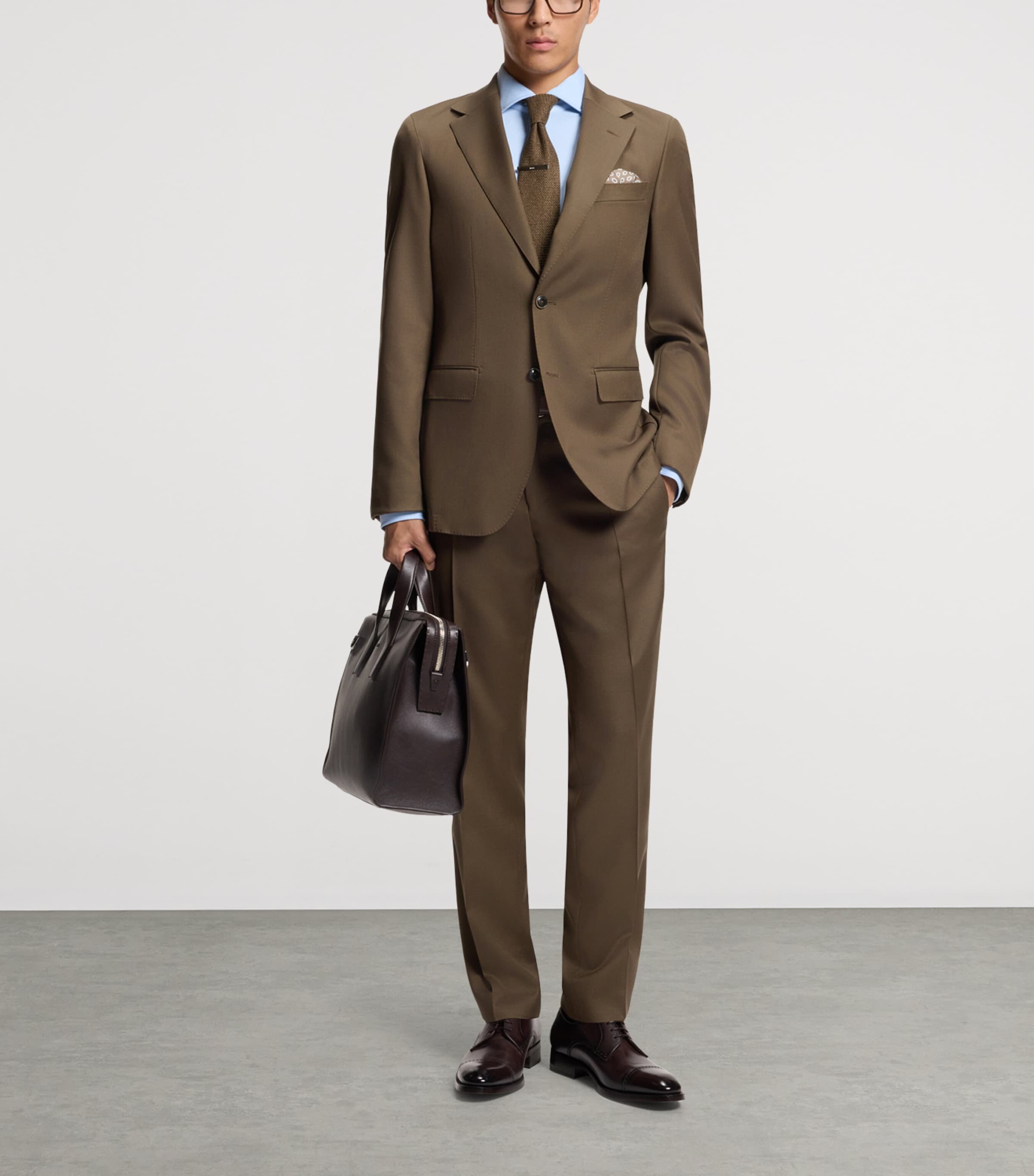 BOSS Mens Wool-Mohair Straight Fit Blazer Image 4