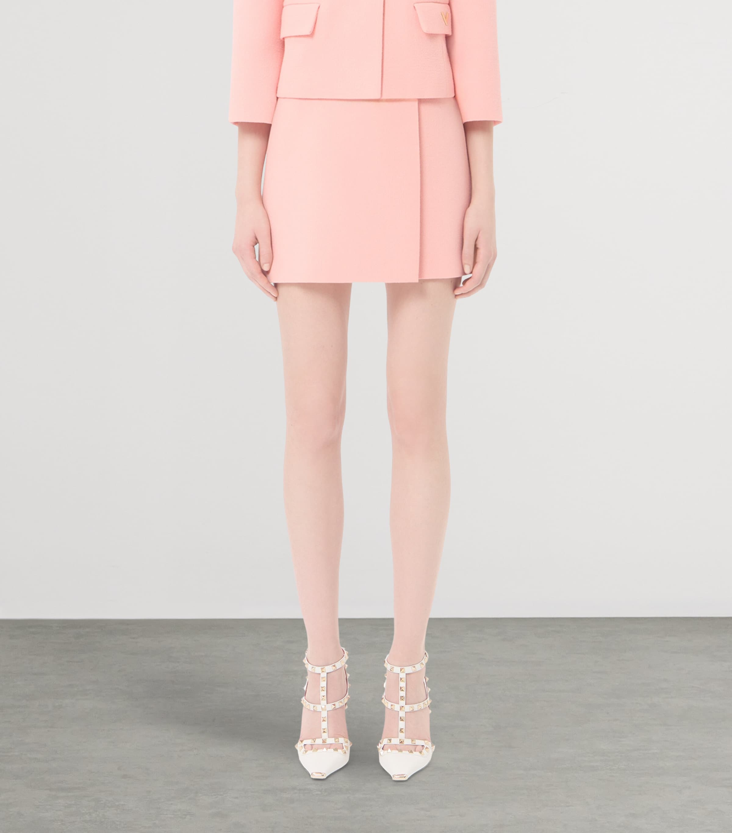Valentino Womens Virgin Wool VGold Mini Skirt Image 3