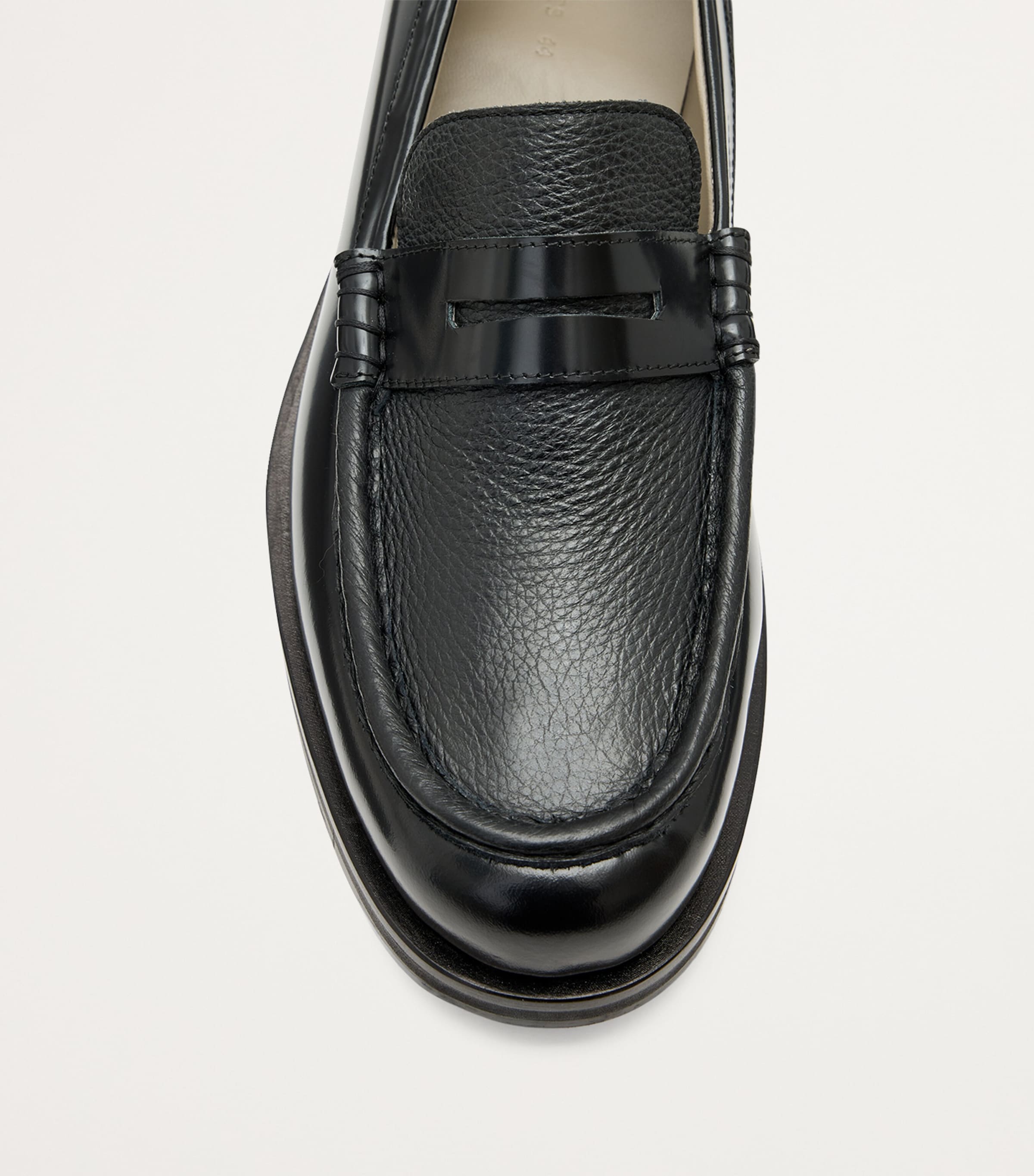 Leather Bloom Loafers BLACK Image 6