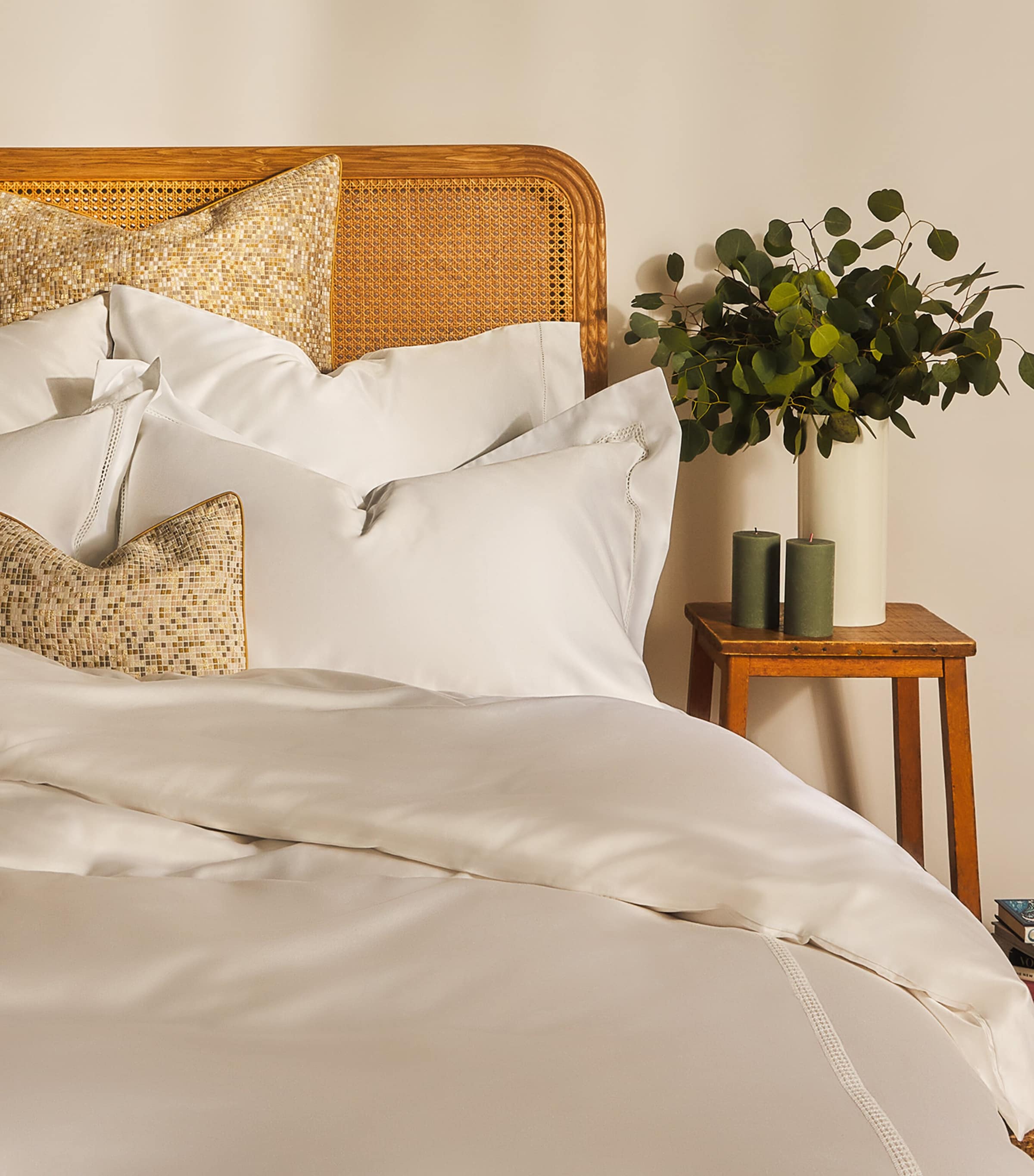 Celso De Lemos Egyptian Cotton Mosaic Square Pillowcase (65cm x 65cm) Miel Image 1
