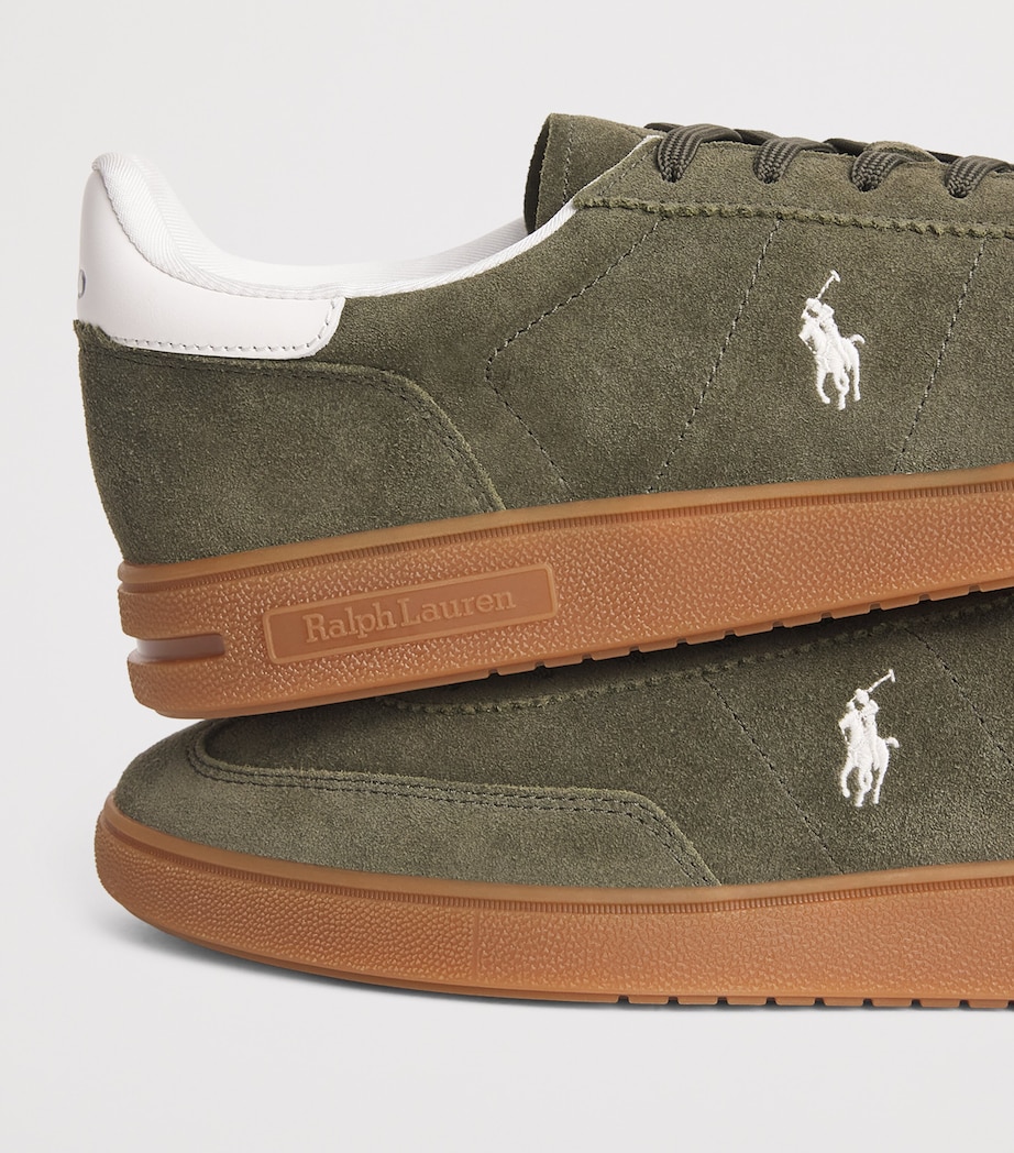 Polo Ralph Lauren Suede Bedford Sneakers Armadillo/dckwsh Wht Image 7