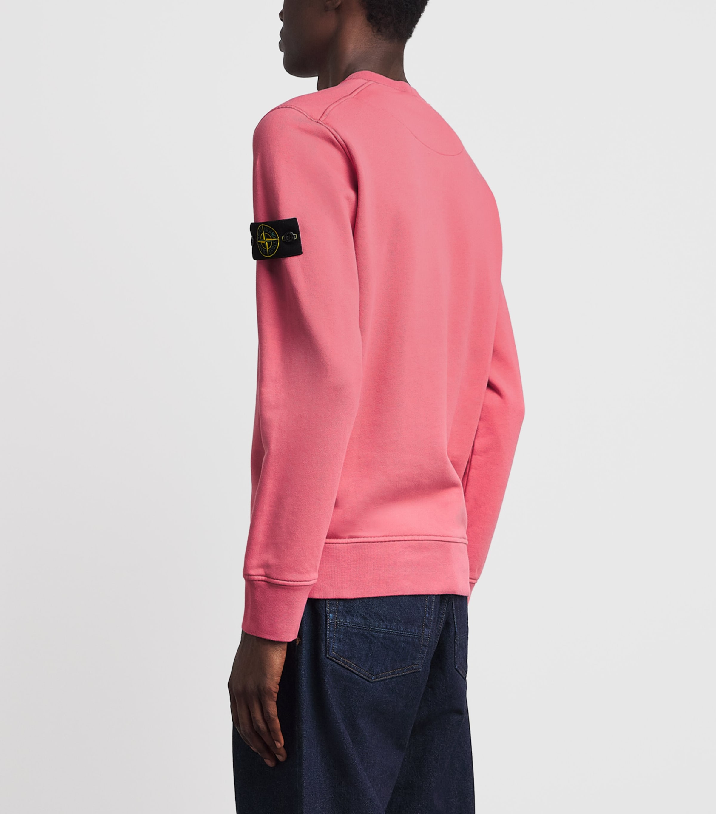 Stone Island Mens Cotton Compass Logo Sweatshirt Image 5