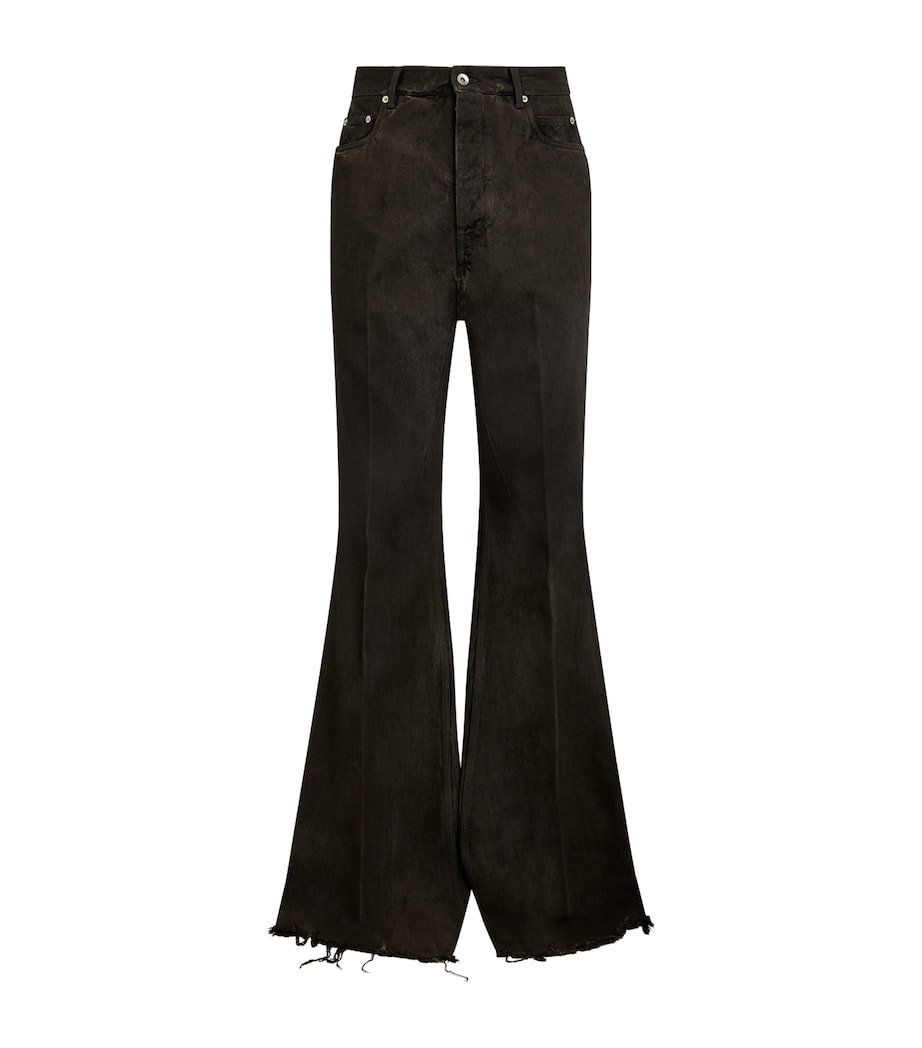 Rick Owens Mens Bolan Bootcut Jeans Dust Image 1