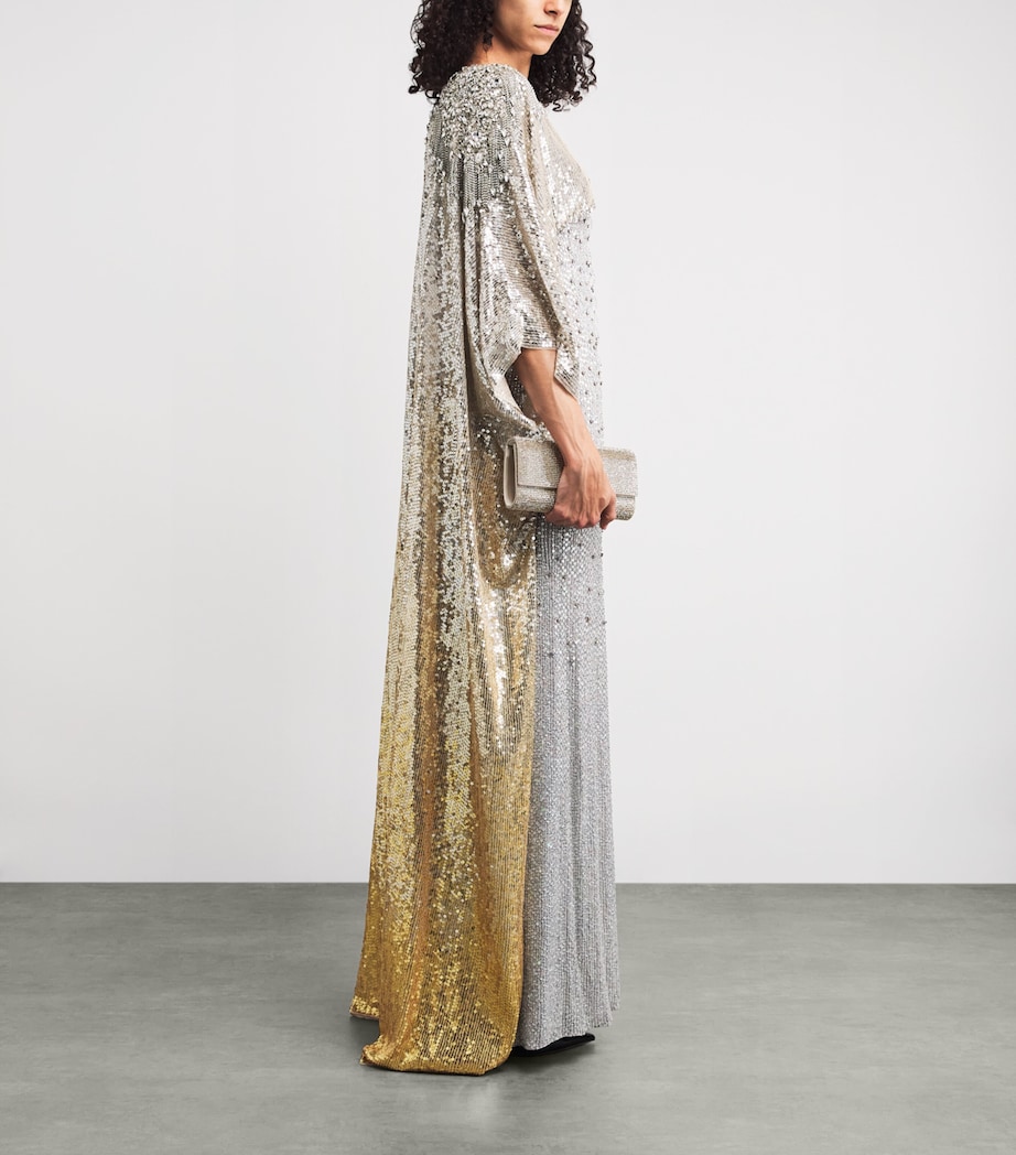 Sequin Cassia Cape Gown ILLUSION 820 Image 2