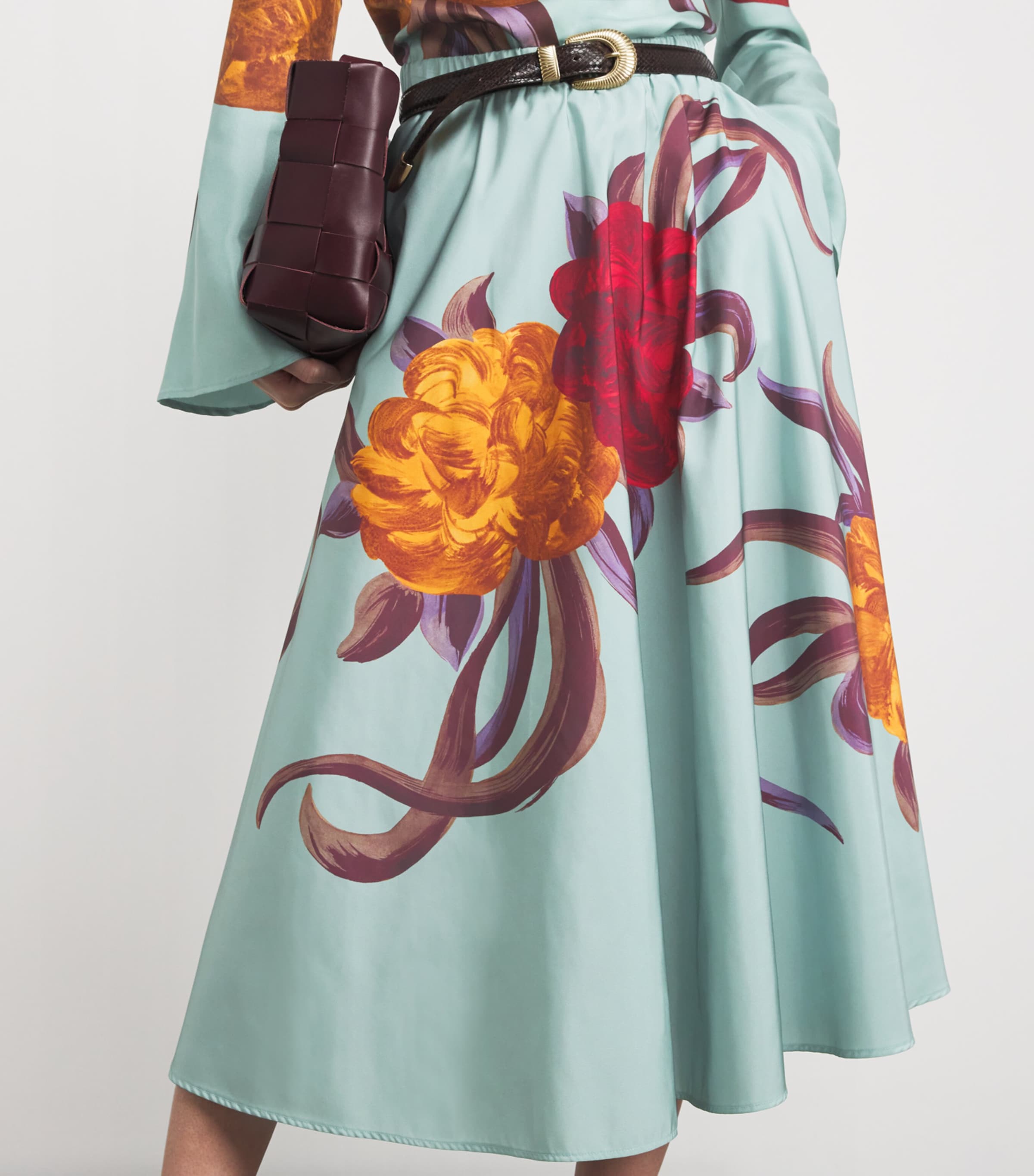 Floral Drawstring Midi Skirt BU01PEONY PLACEE Image 6