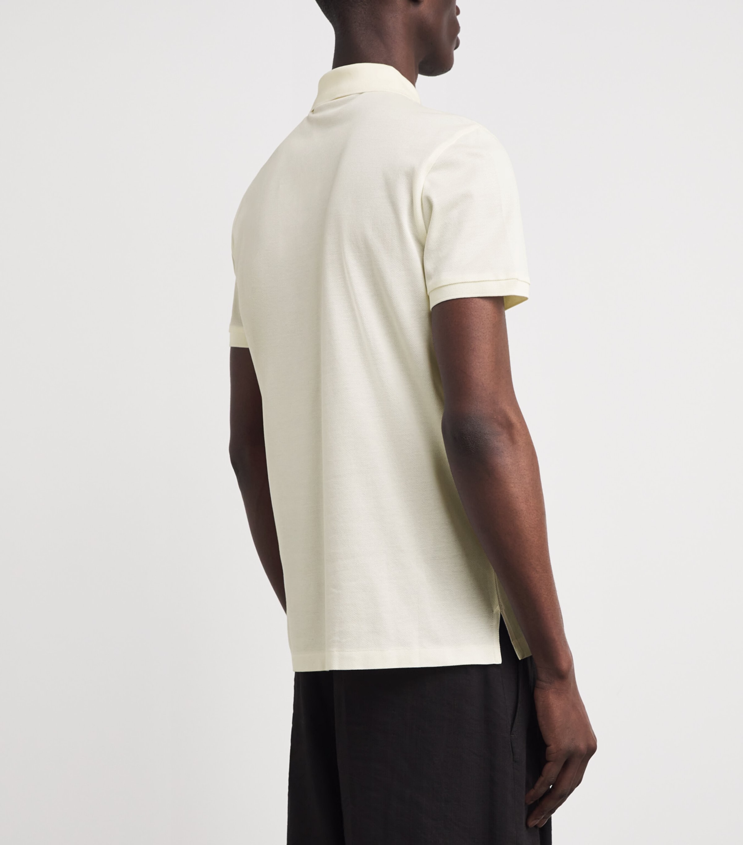 Ralph Lauren Purple Label Mens Cotton Logo Polo Shirt Cream Image 5