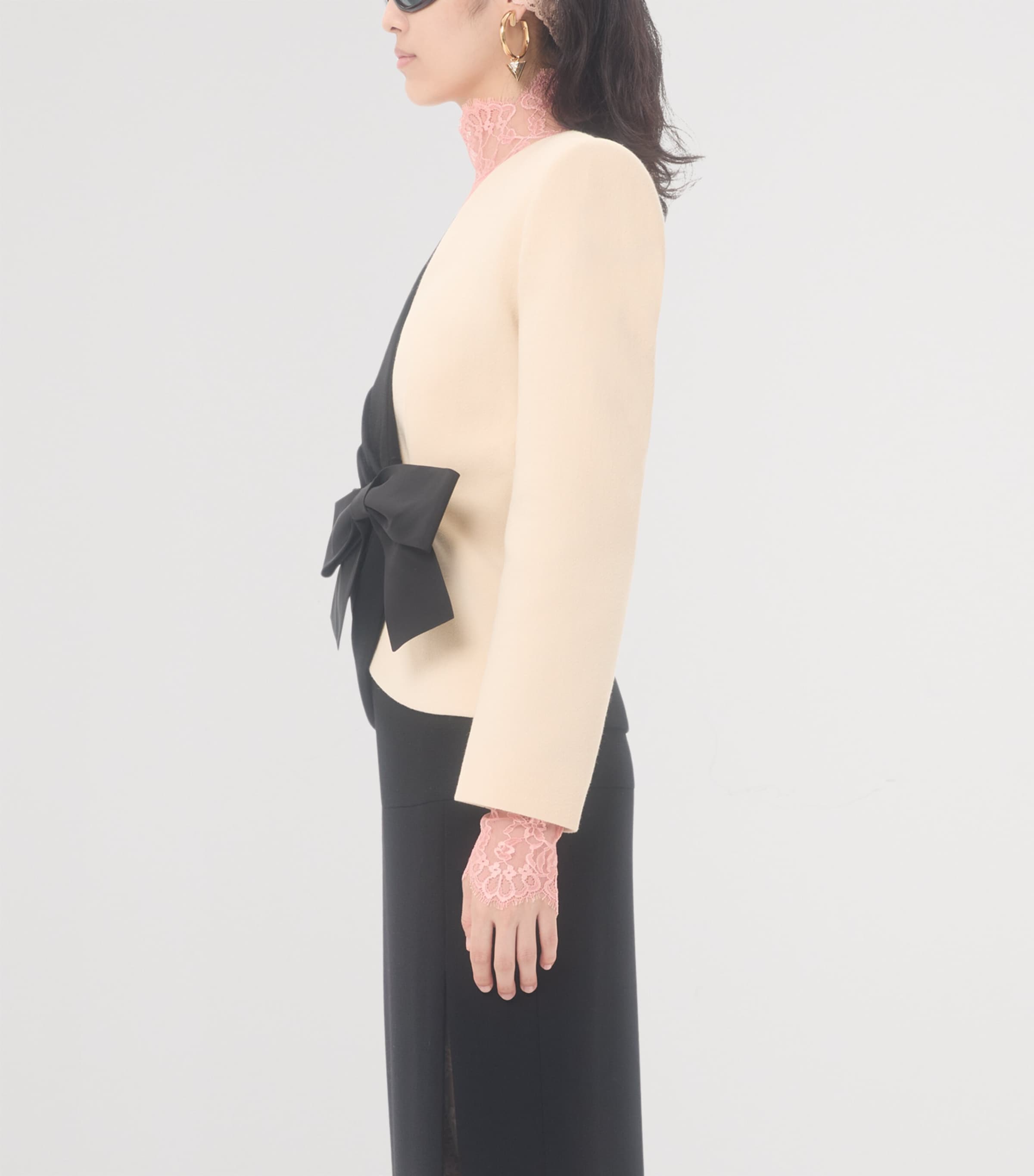 Virgin Wool Bow Blazer TB1 Image 4