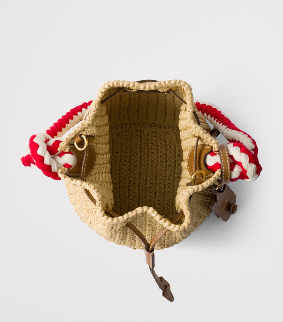 Prada Mini Crochet Bucket Bag Image 4