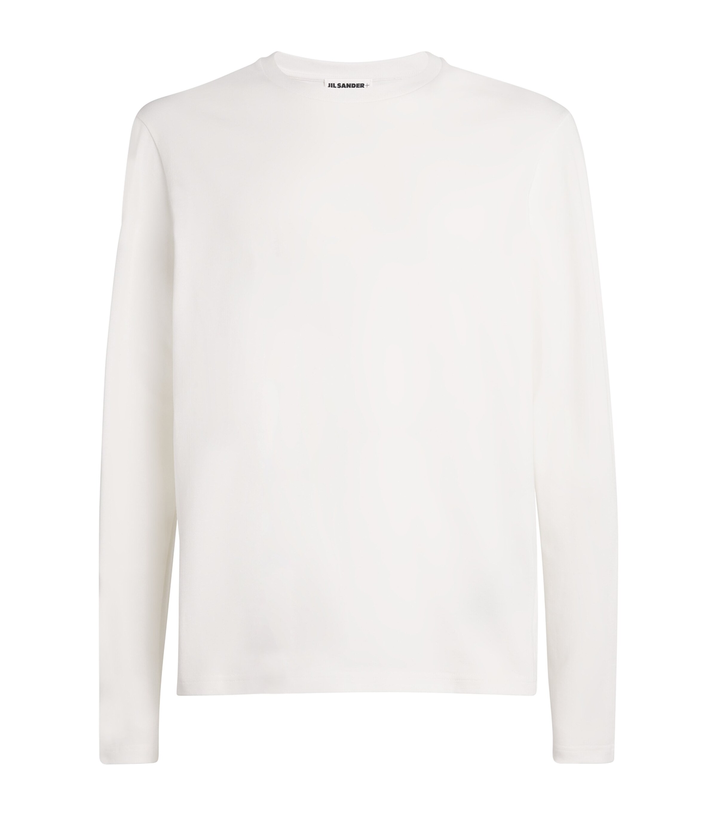 Jil Sander Mens Cotton Logo-Patch T-Shirt Porcelain Image 1