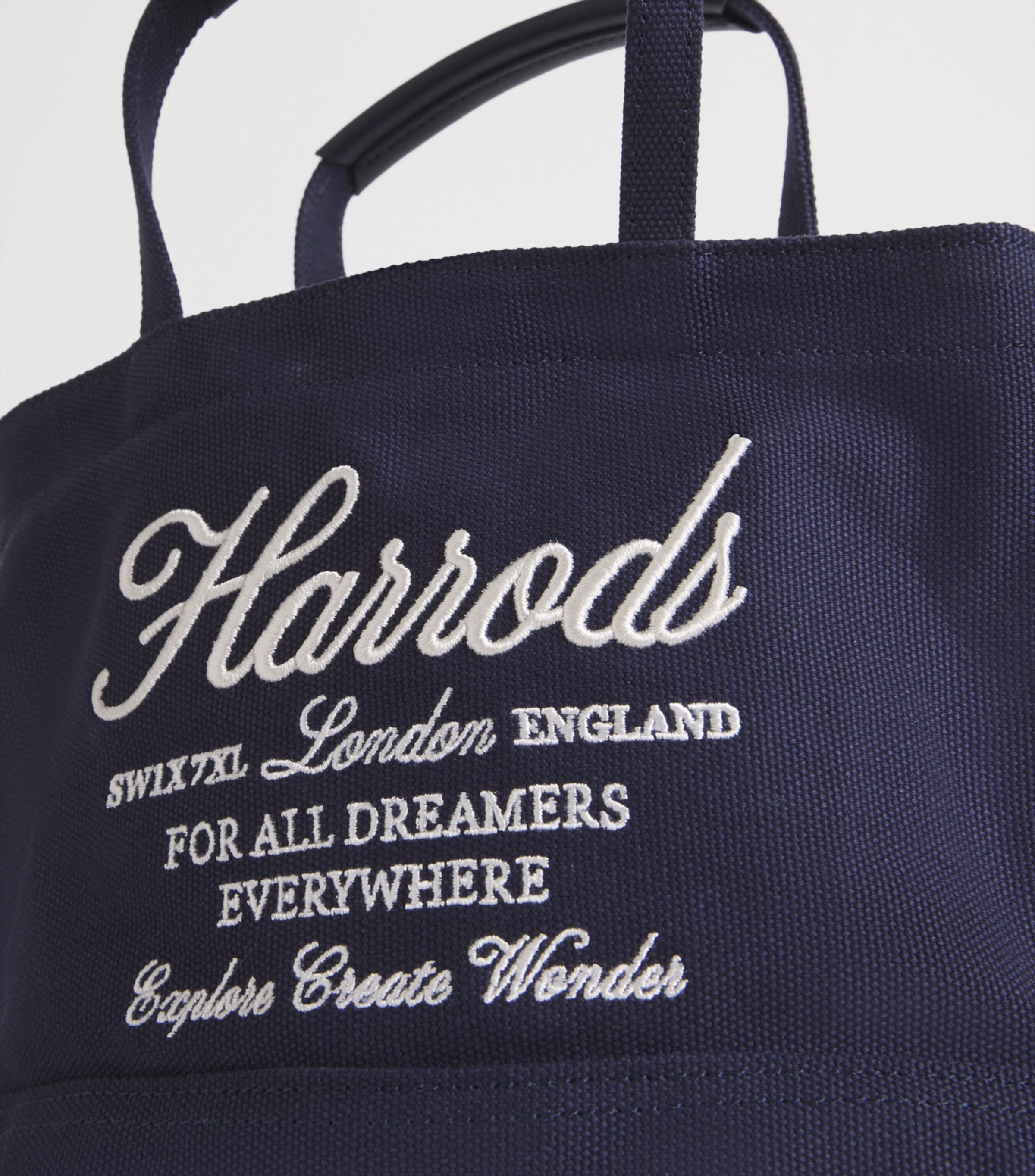 Small Embroidered Logo Tote Bag NAVY Image 6