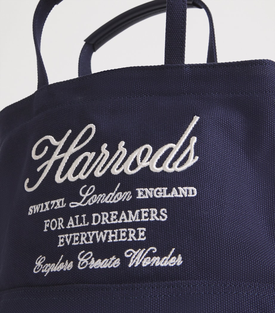 Small Embroidered Logo Tote Bag NAVY Image 6