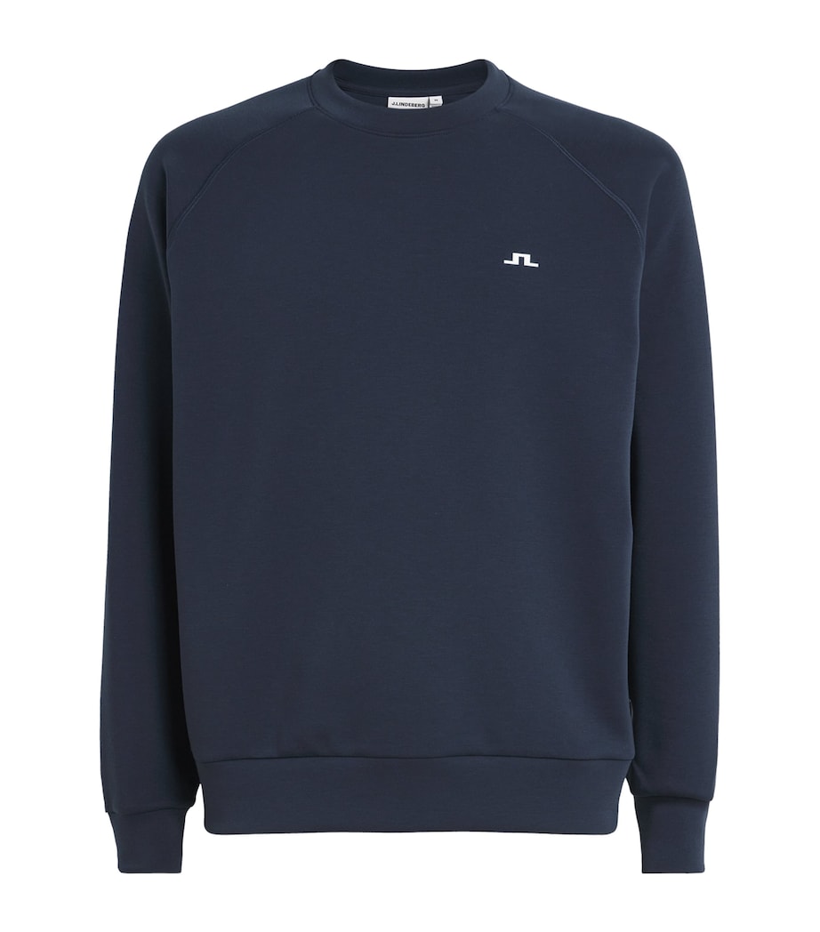 J Lindeberg Mens Finn Crew-Neck Sweatshirt Jl Navy Image 1
