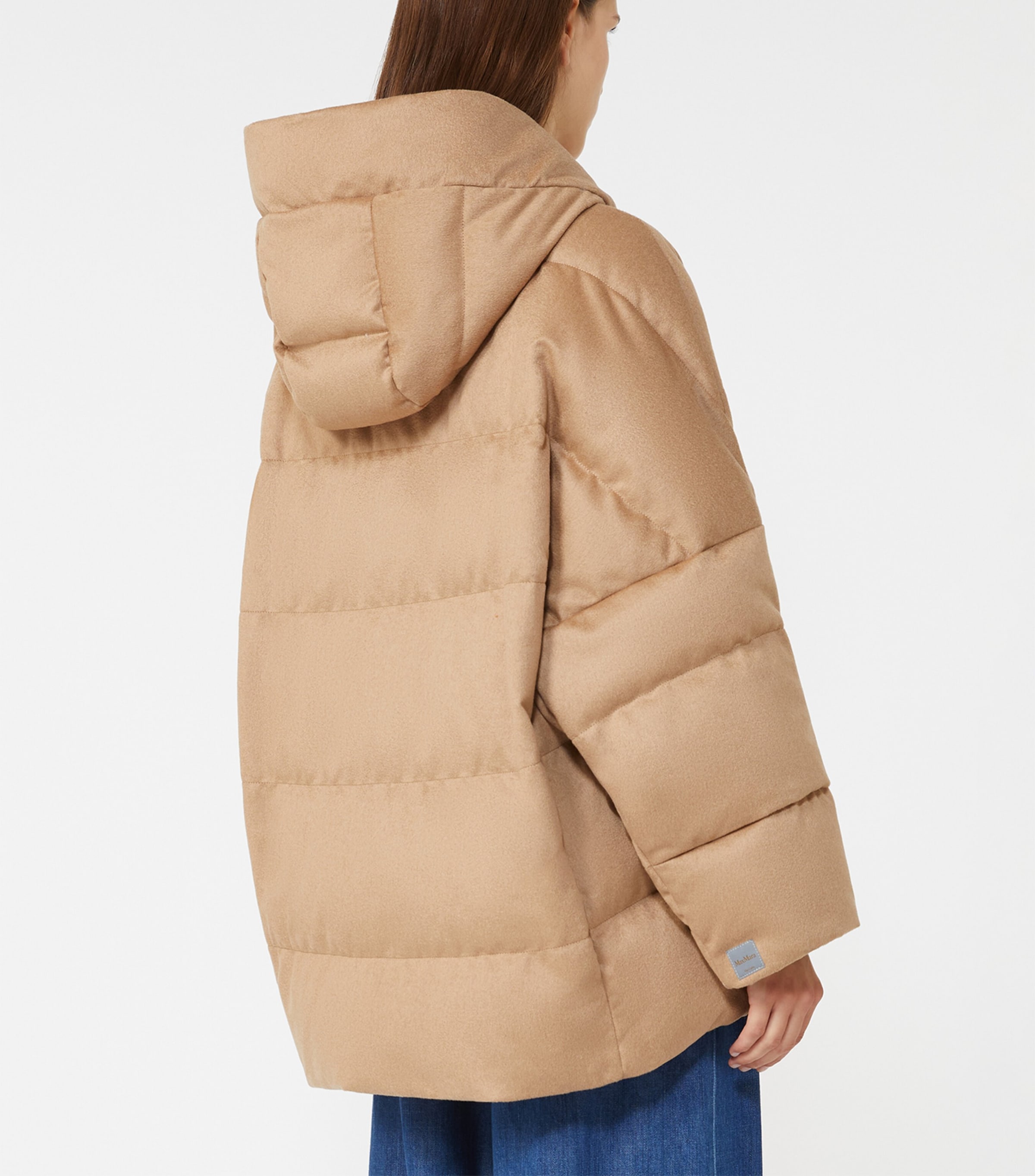 Down Camel Wool Reversible Quilted Coat CAMEL Image 4
