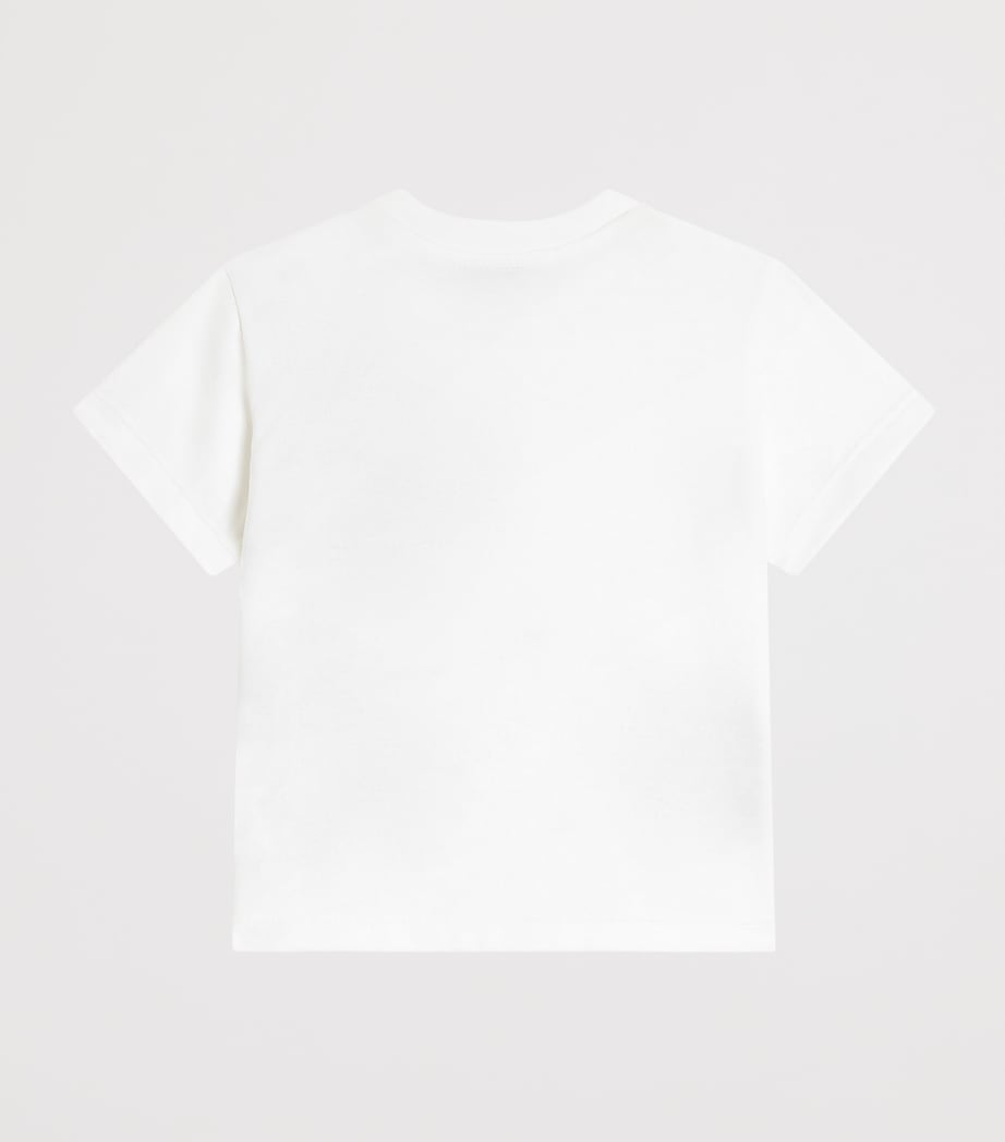 Dolce&Gabbana Kids Cotton Logo Stamp T-Shirt (3-30 Months) Rose C/stelo F Image 2