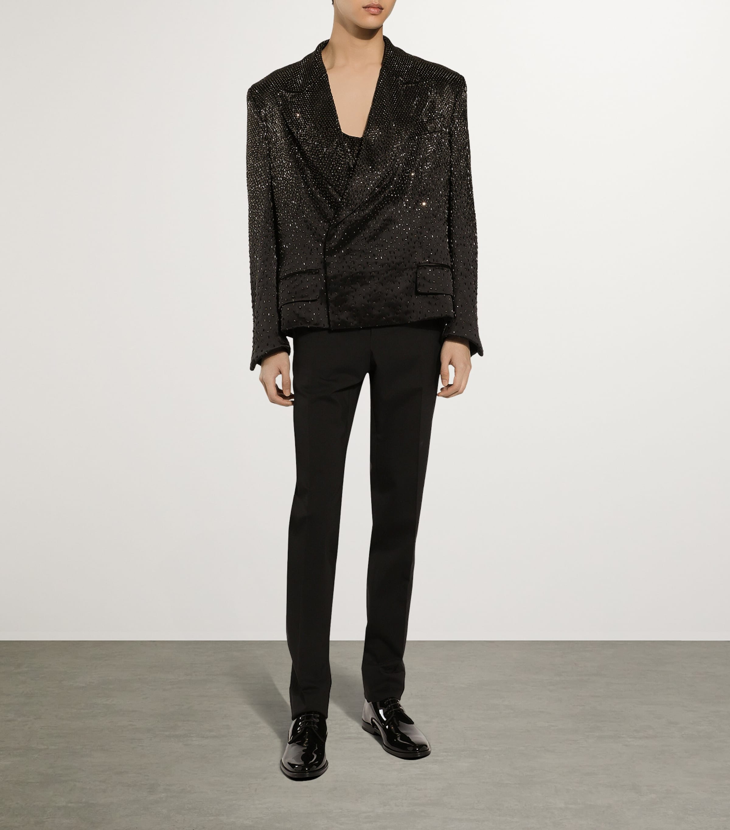 Embellished Satin Suit Jacket S9000-MULTI Image 2