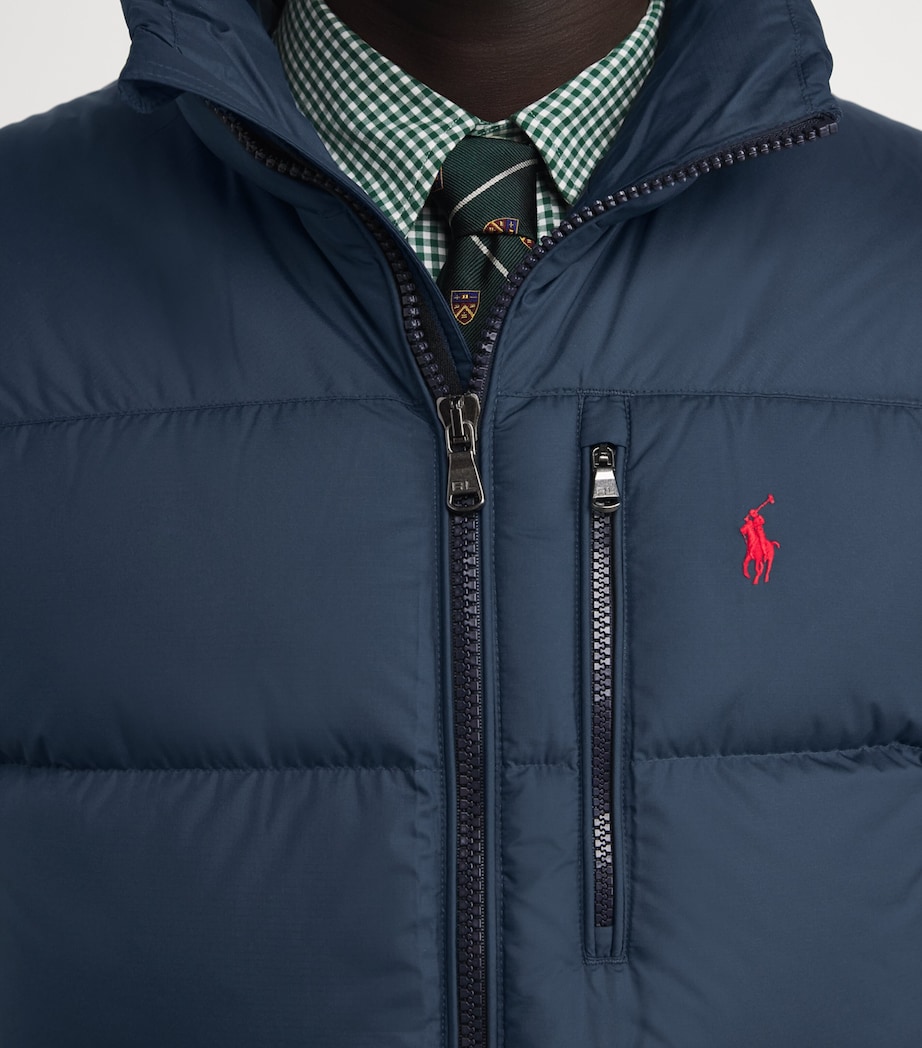 Water-Resistant Down Gorham Gilet NAVY Image 6