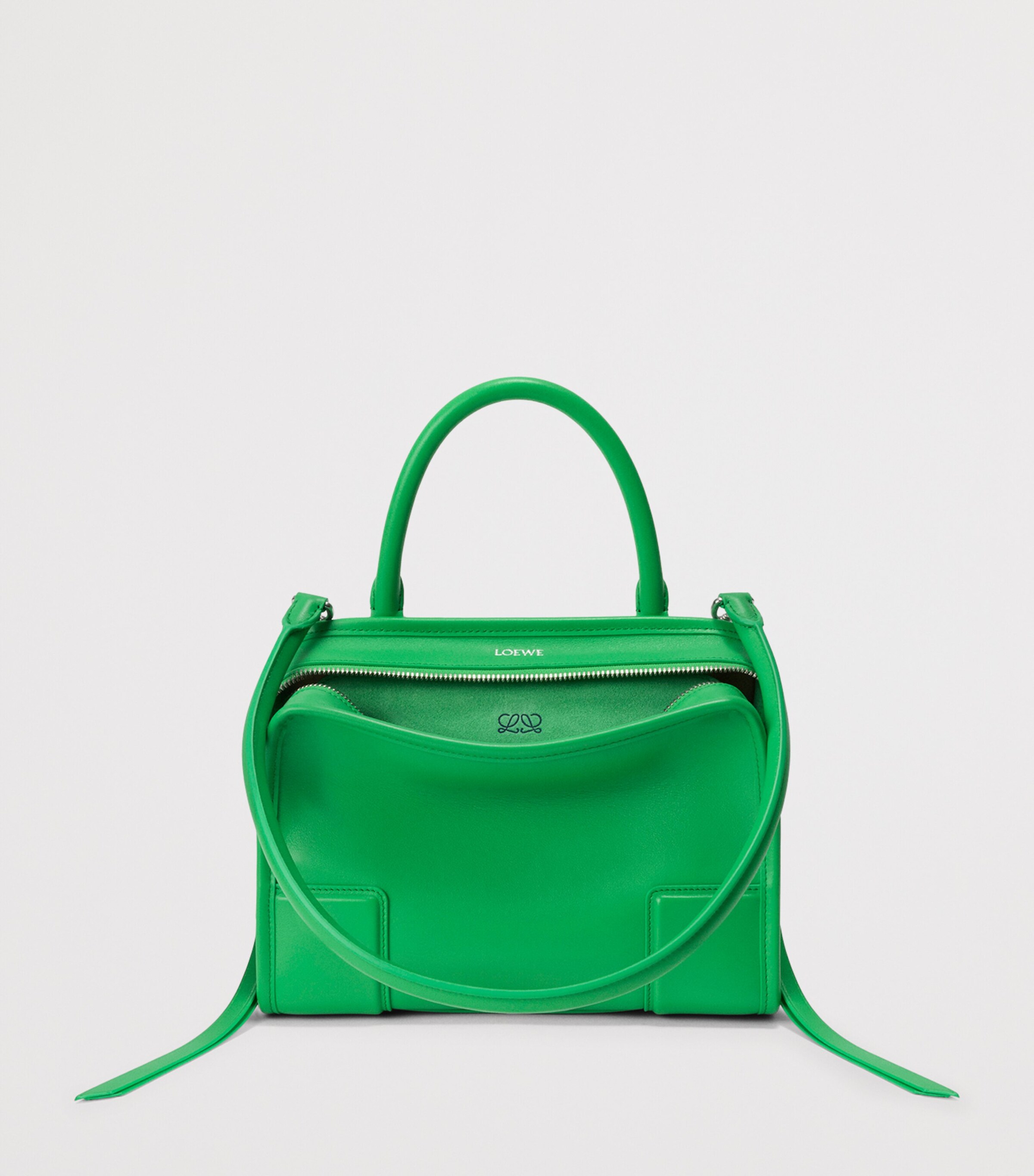 LOEWE Green Small Leather Amazona 180 Top-Handle Bag | Harrods US