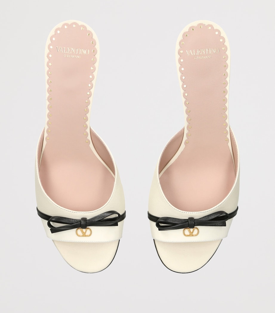 Leather Bepointy Heeled Mules 45 WHITE Image 4