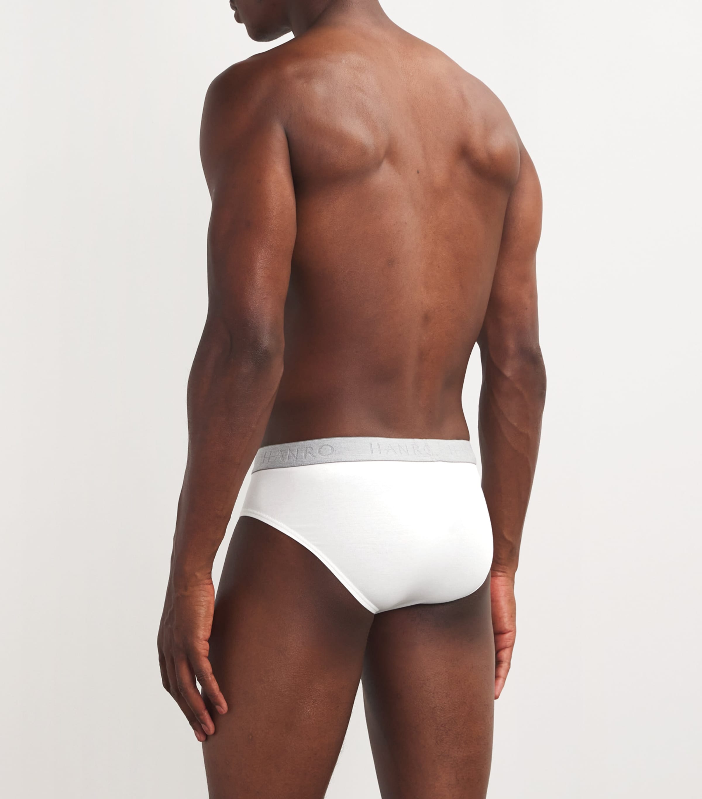 Cotton-Blend Essential Briefs (Pack of 2) 0101/WHITE Image 3