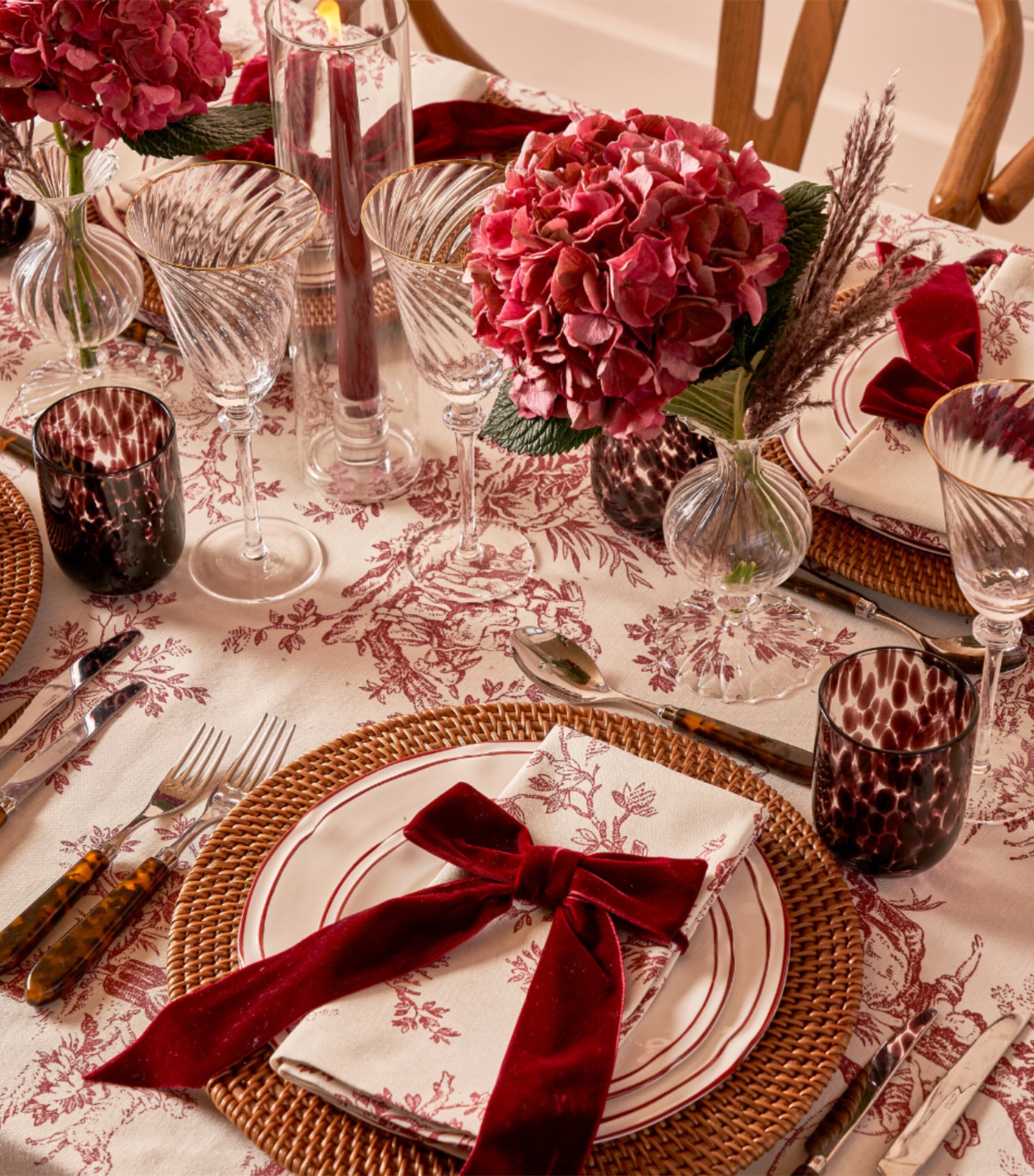 Set of 4 Burgundy Dappled Tumblers (10cm) BURGUNDY Image 4