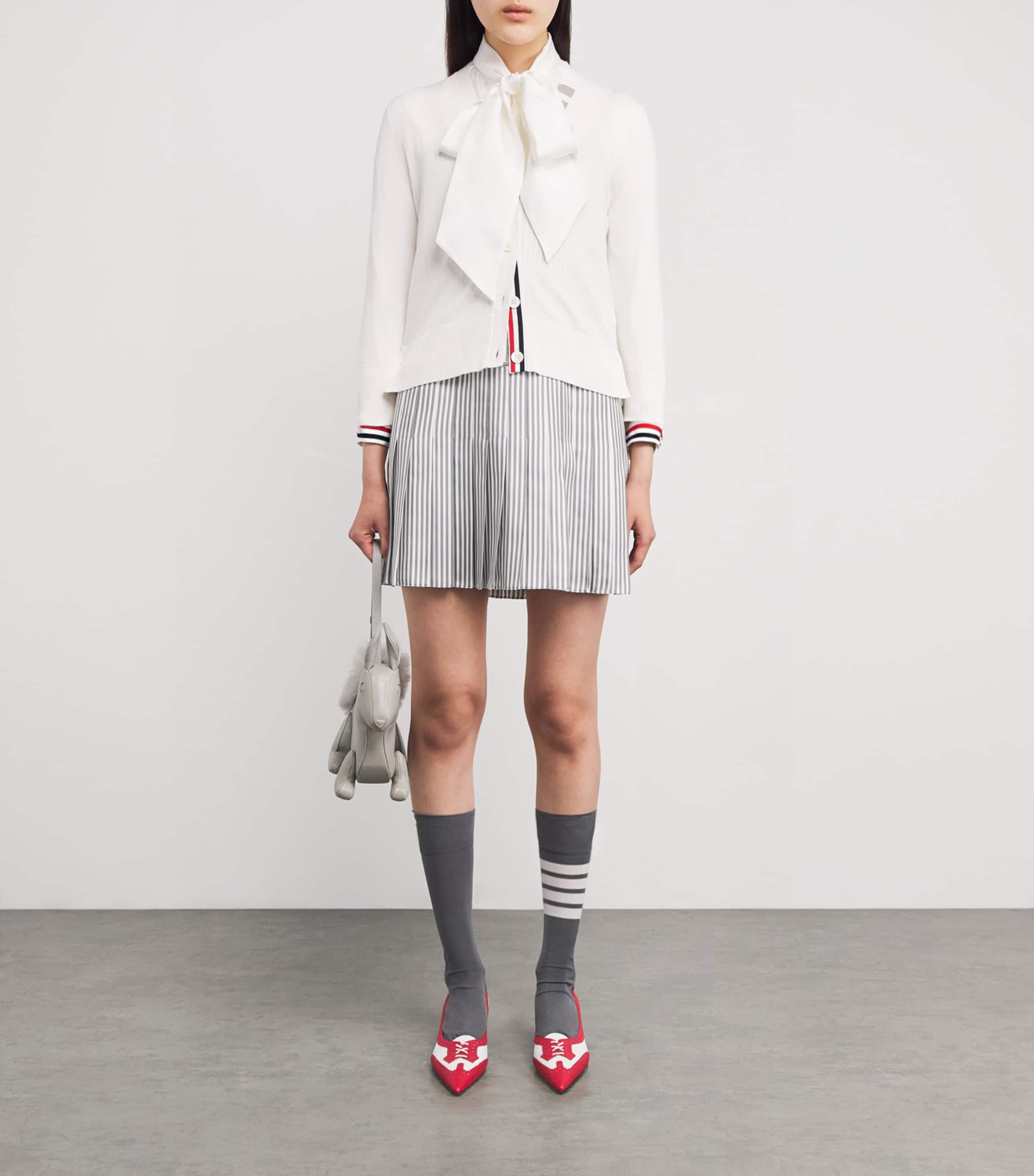 Thom Browne Cotton 4-bar Cardigan In White