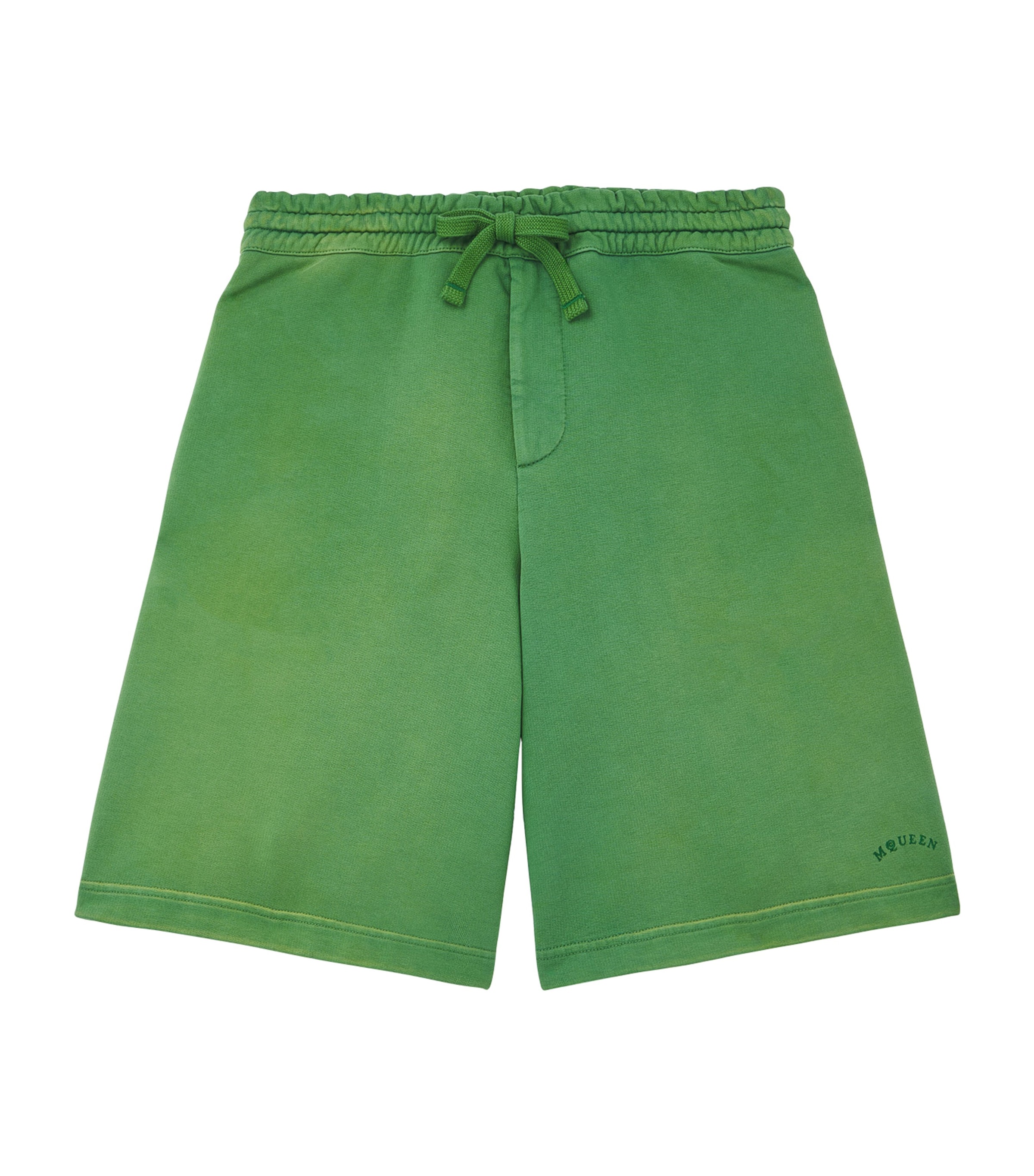 Alexander Mcqueen Cotton Jersey Sweat Shorts In Green