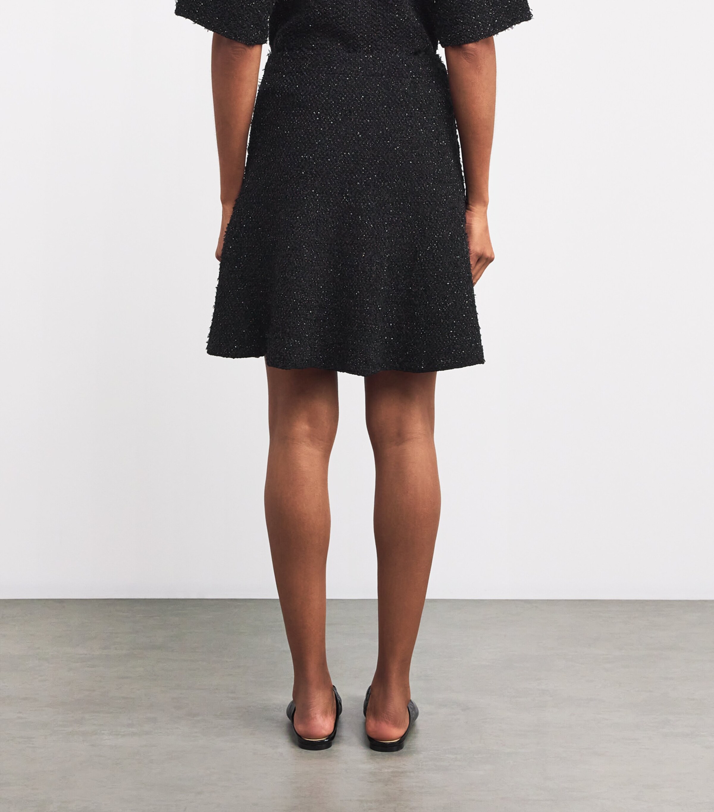 Fabiana Filippi Womens Sequinned Mini Skirt Nero Image 4