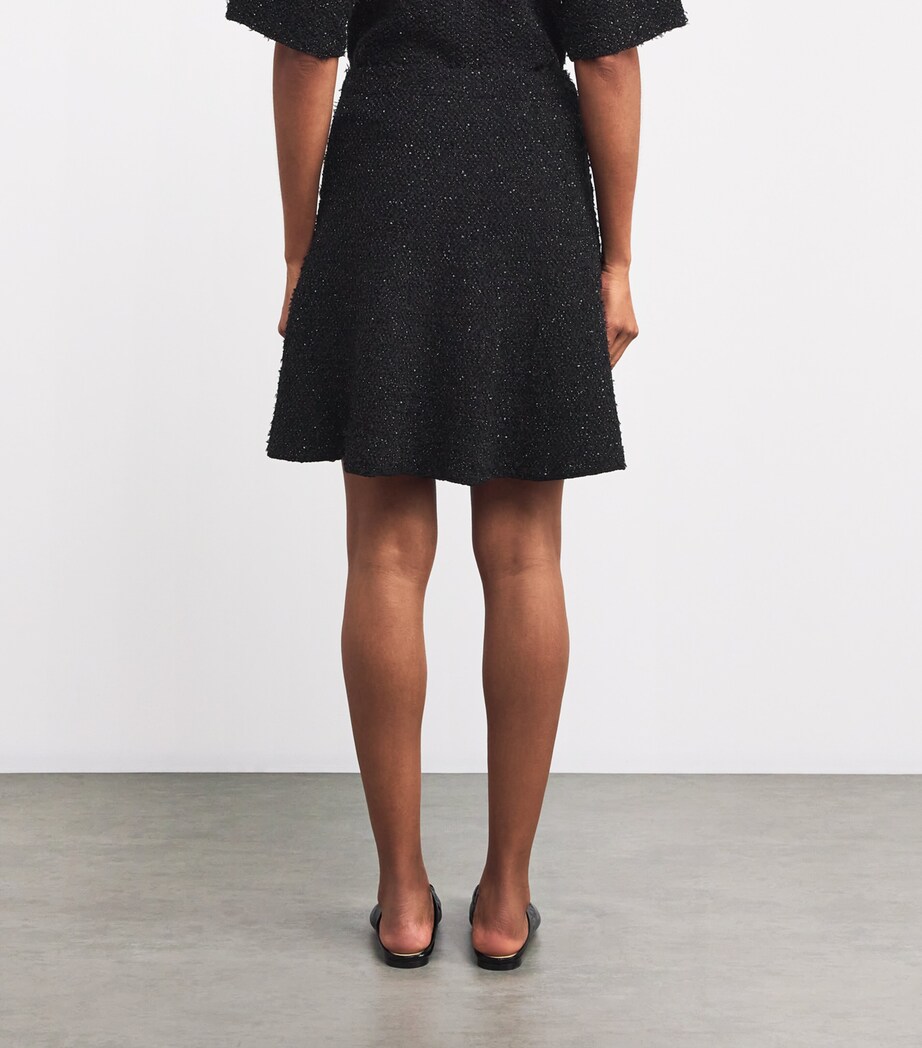 Fabiana Filippi Womens Sequinned Mini Skirt Nero Image 4