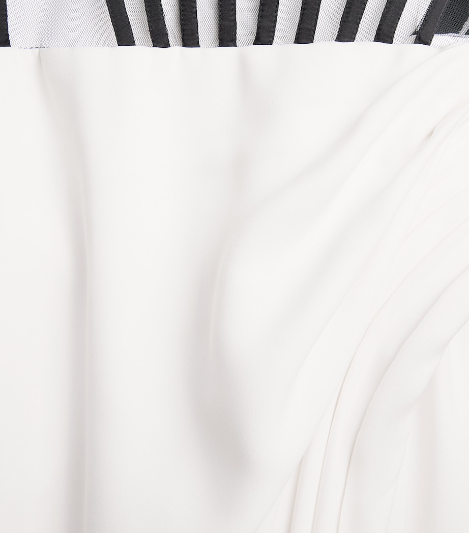 Sculpted Dichrome Corset Gown BLACK WITH WHITE Image 5