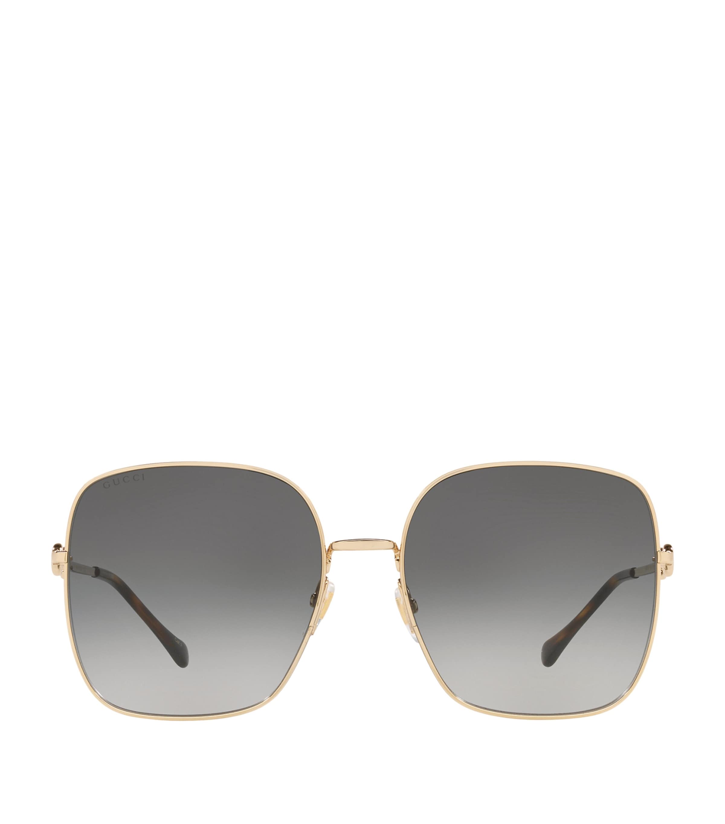 Gucci Gg0879s Square-frame Glass And Metal Sunglasses In Gold