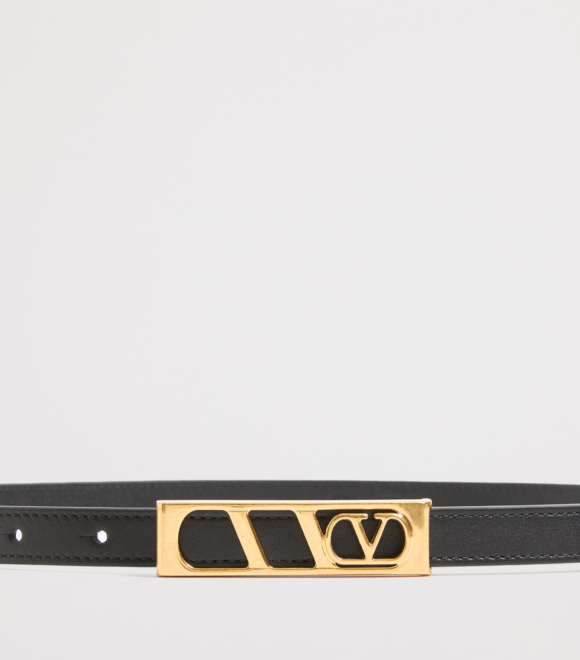 Leather VLogo Signature Belt 0NO Image 4