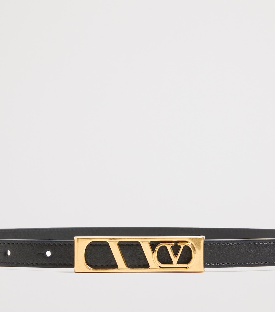 Leather VLogo Signature Belt 0NO Image 4