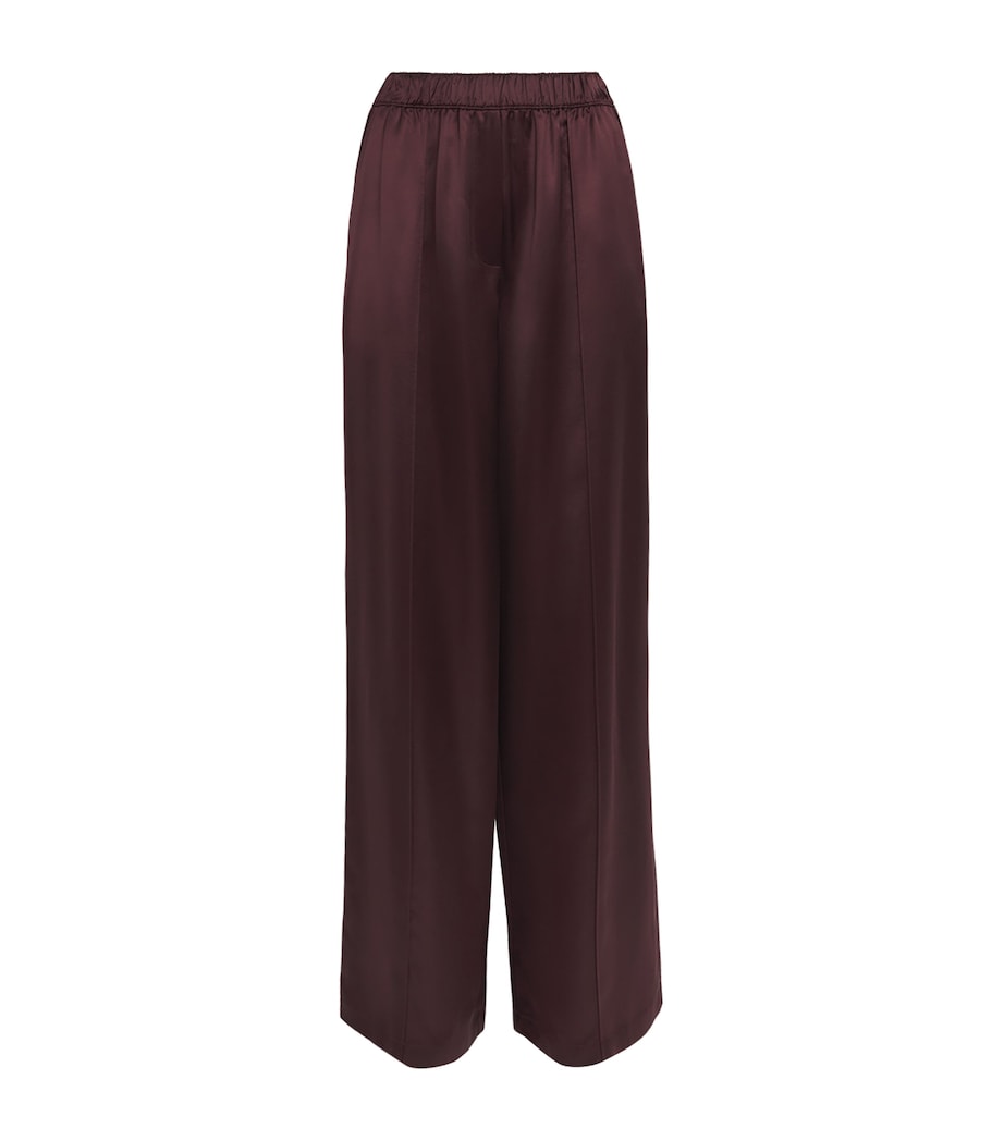 Satin Wide-Leg Trousers 600 MERLOT Image 1