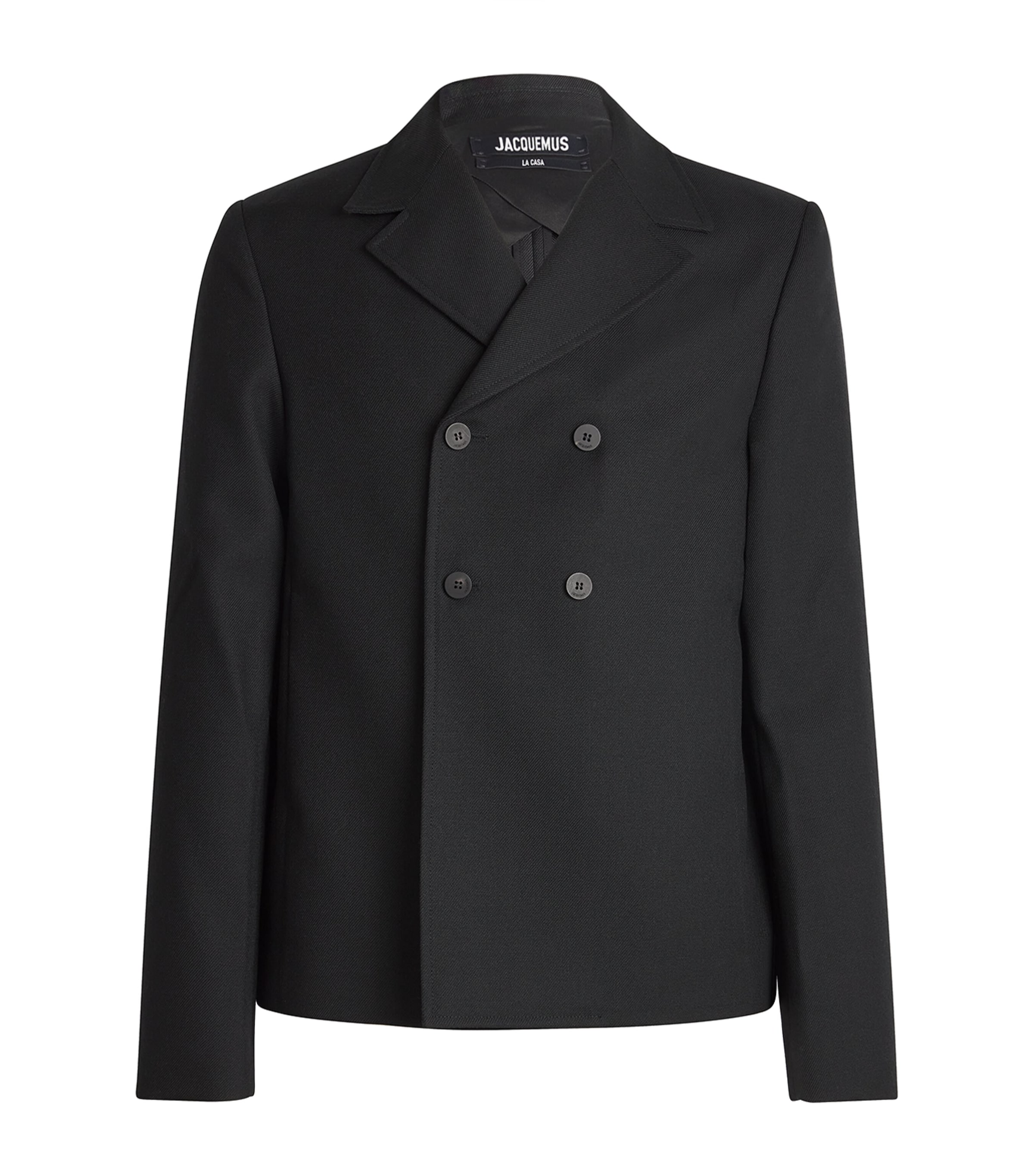 Jacquemus Wool Double-breasted Blazer In Black