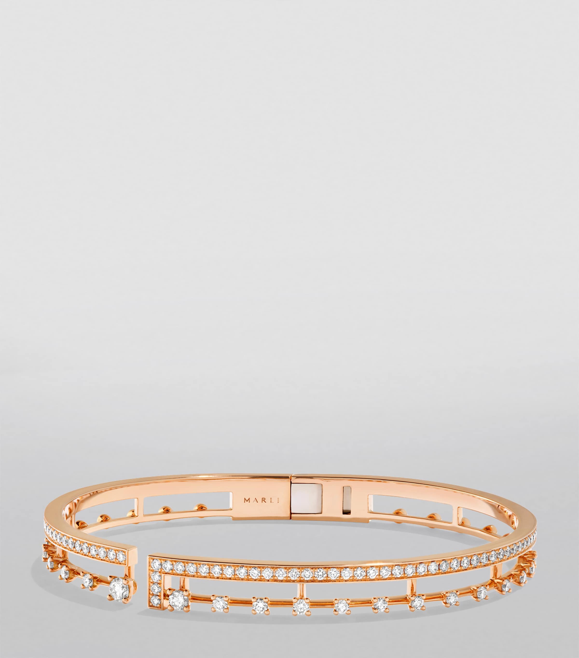 Medium Rose Gold and Diamond Avenues Bangle ROSE GOLD Image 3