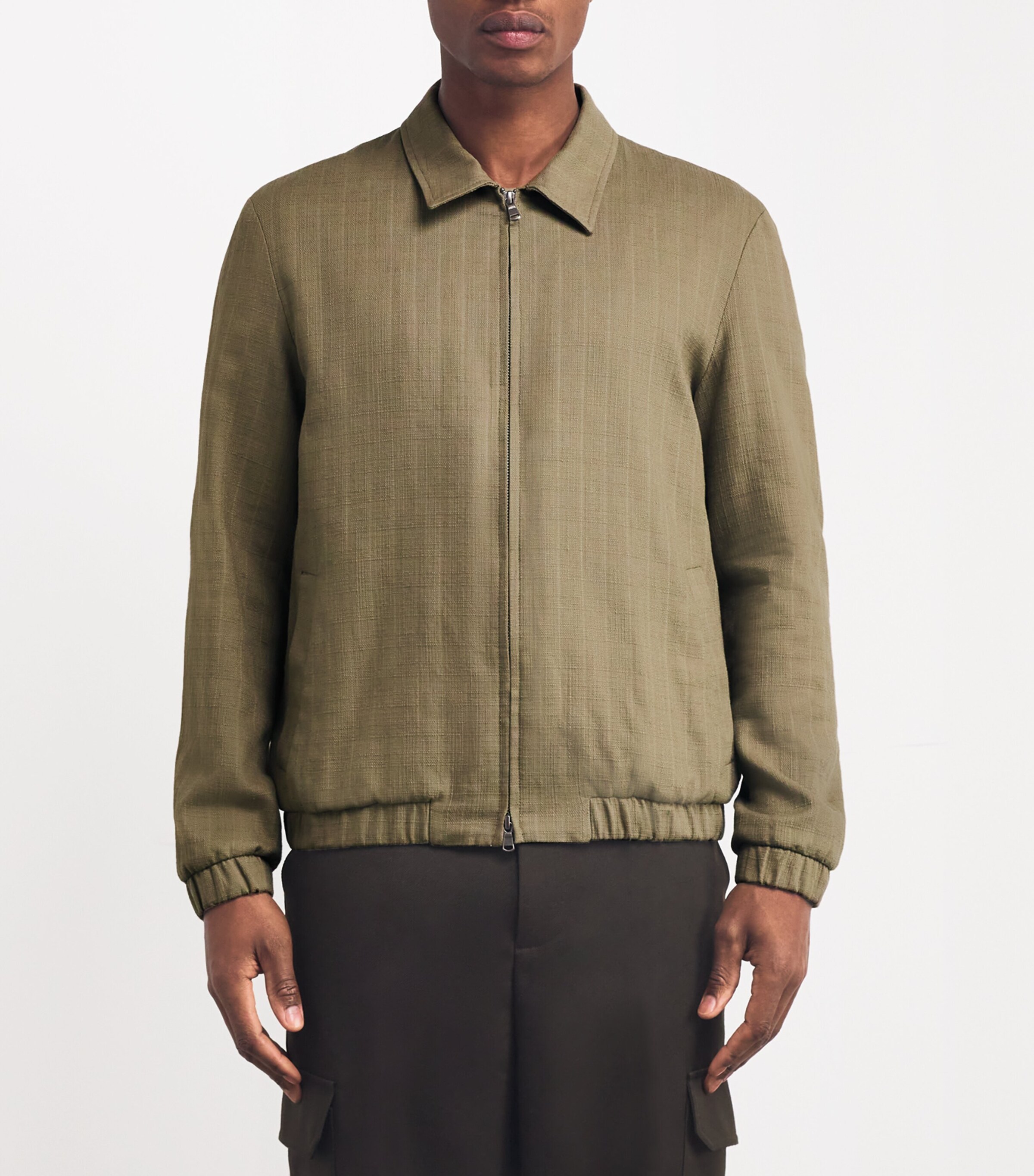 Cotton Blouson Jacket DARK STONE Image 3