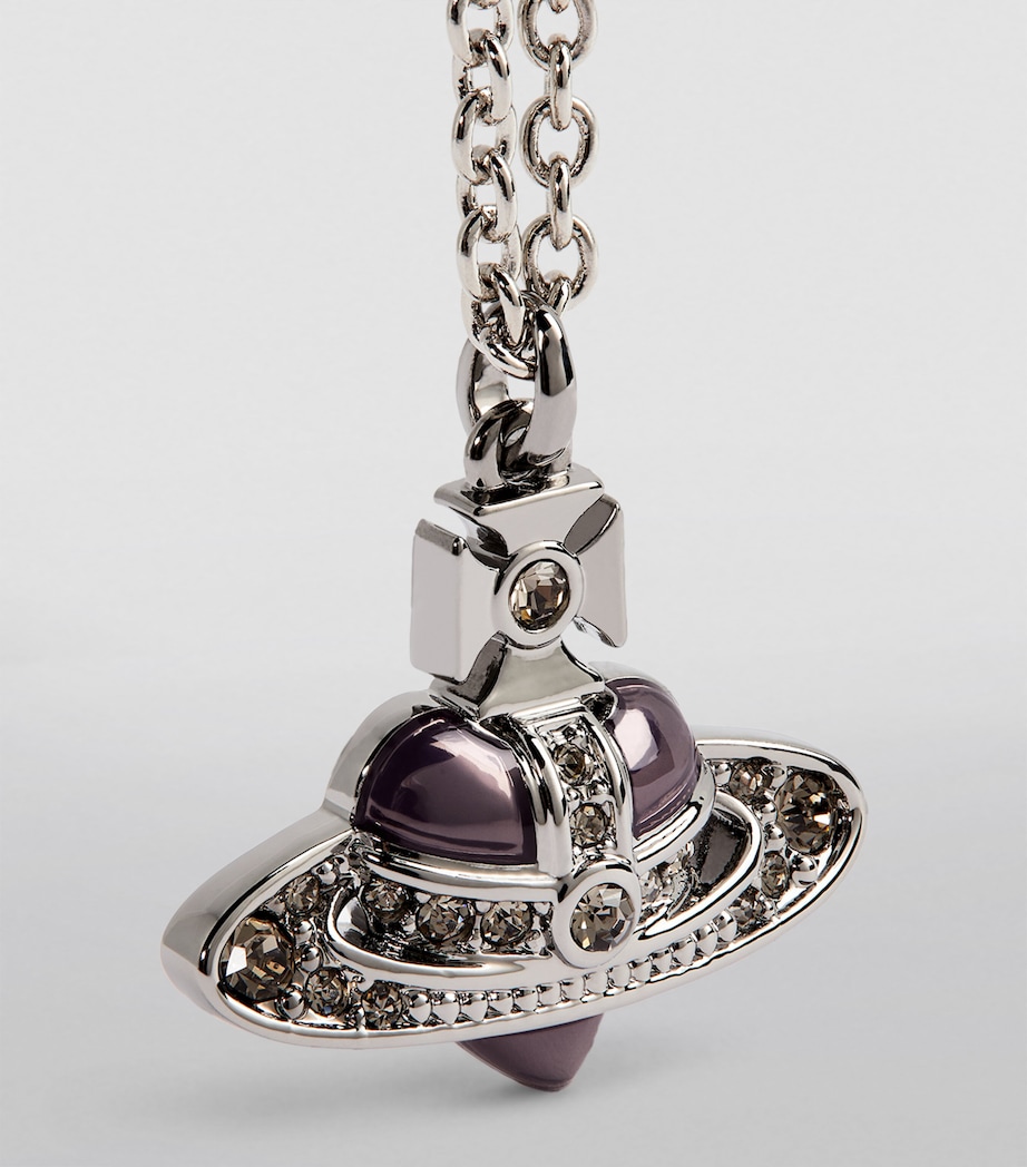 Diamante Heart Necklace S326 RUTHENIUM/PLTNM Image 5