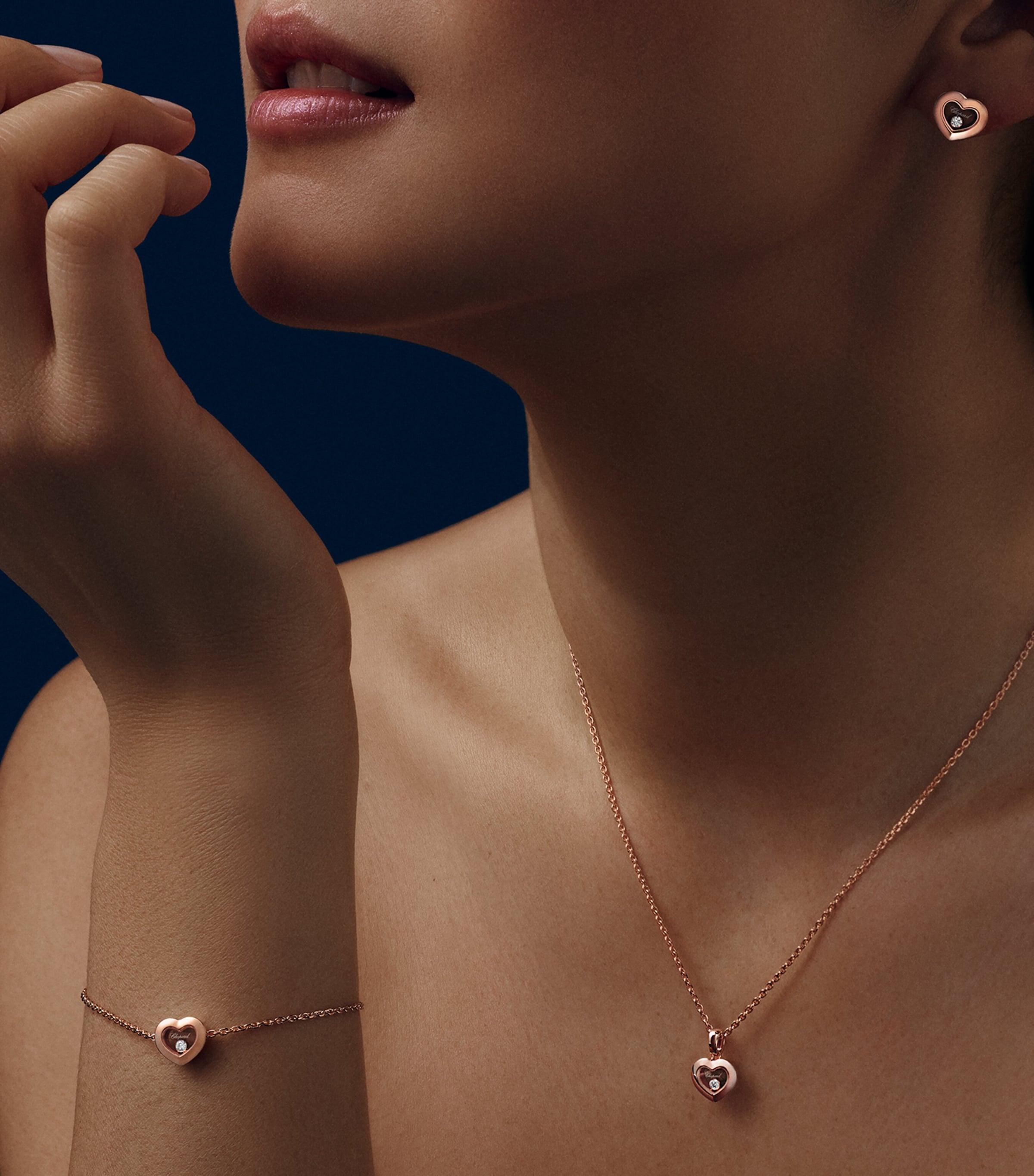 Rose Gold And Diamond Happy Diamonds Icons Pendant 18K ROSE GOLD Image 5