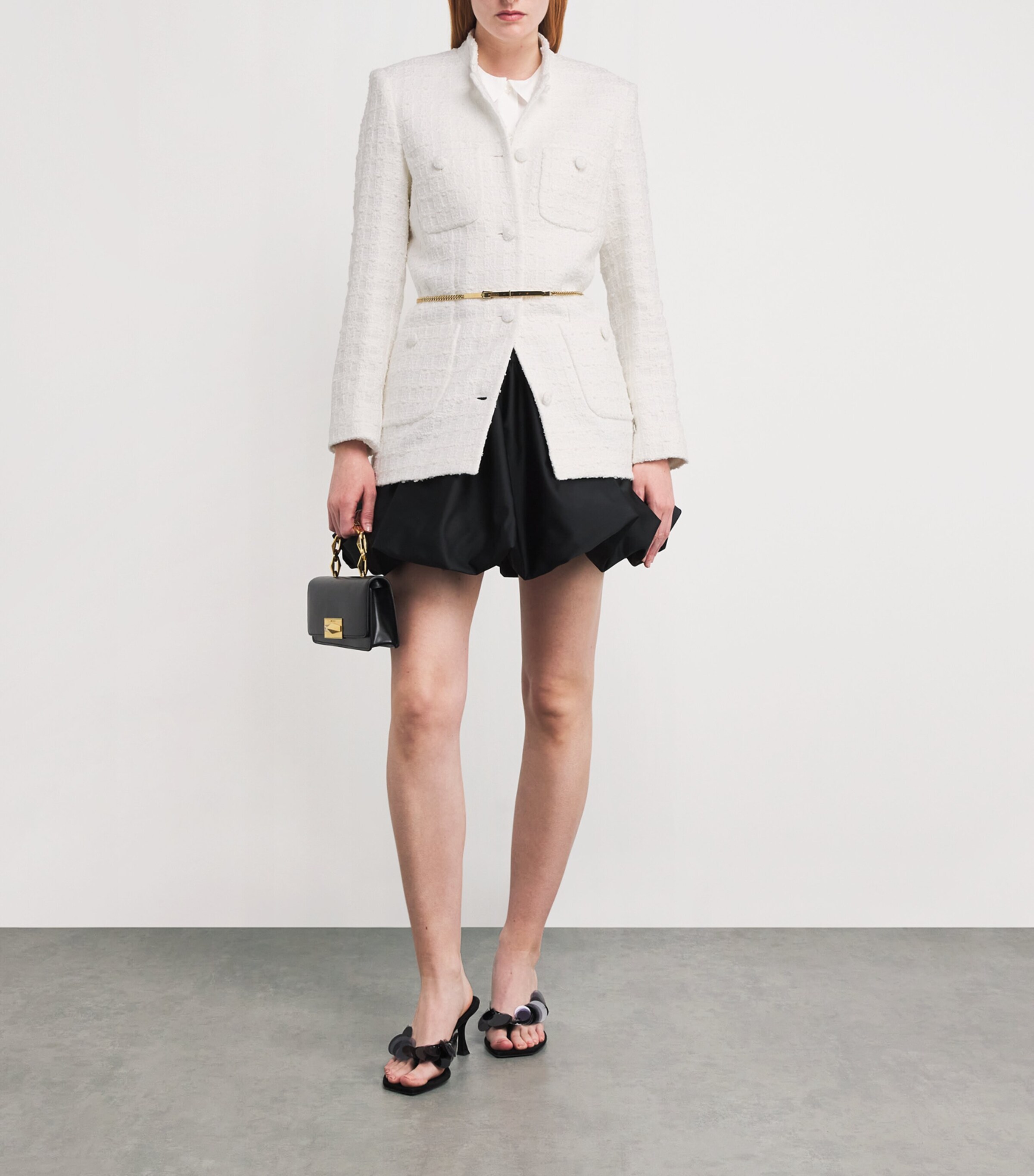 Liberowe Womens Tweed Raja Jacket White Image 2