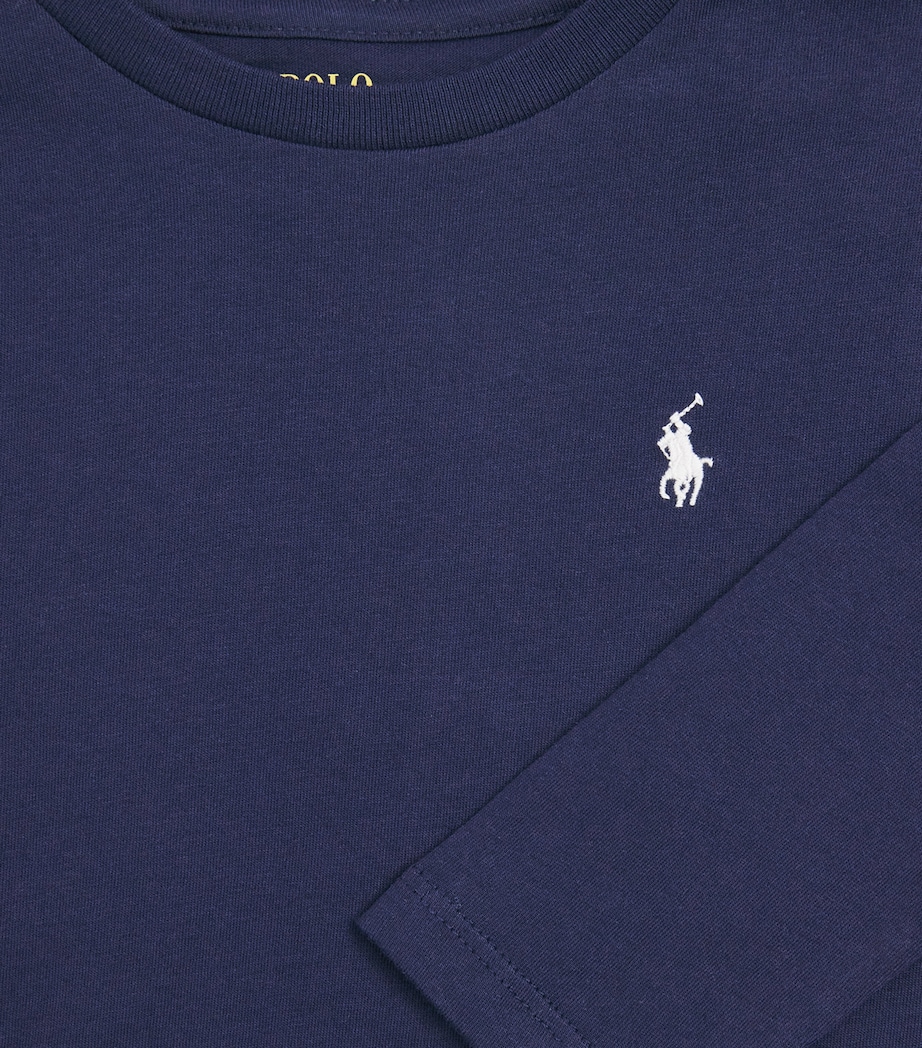 Ralph Lauren Kids Polo Pony Long-Sleeve T-Shirt (2-6 Years) Newport Nvy W Wht Pp Image 3