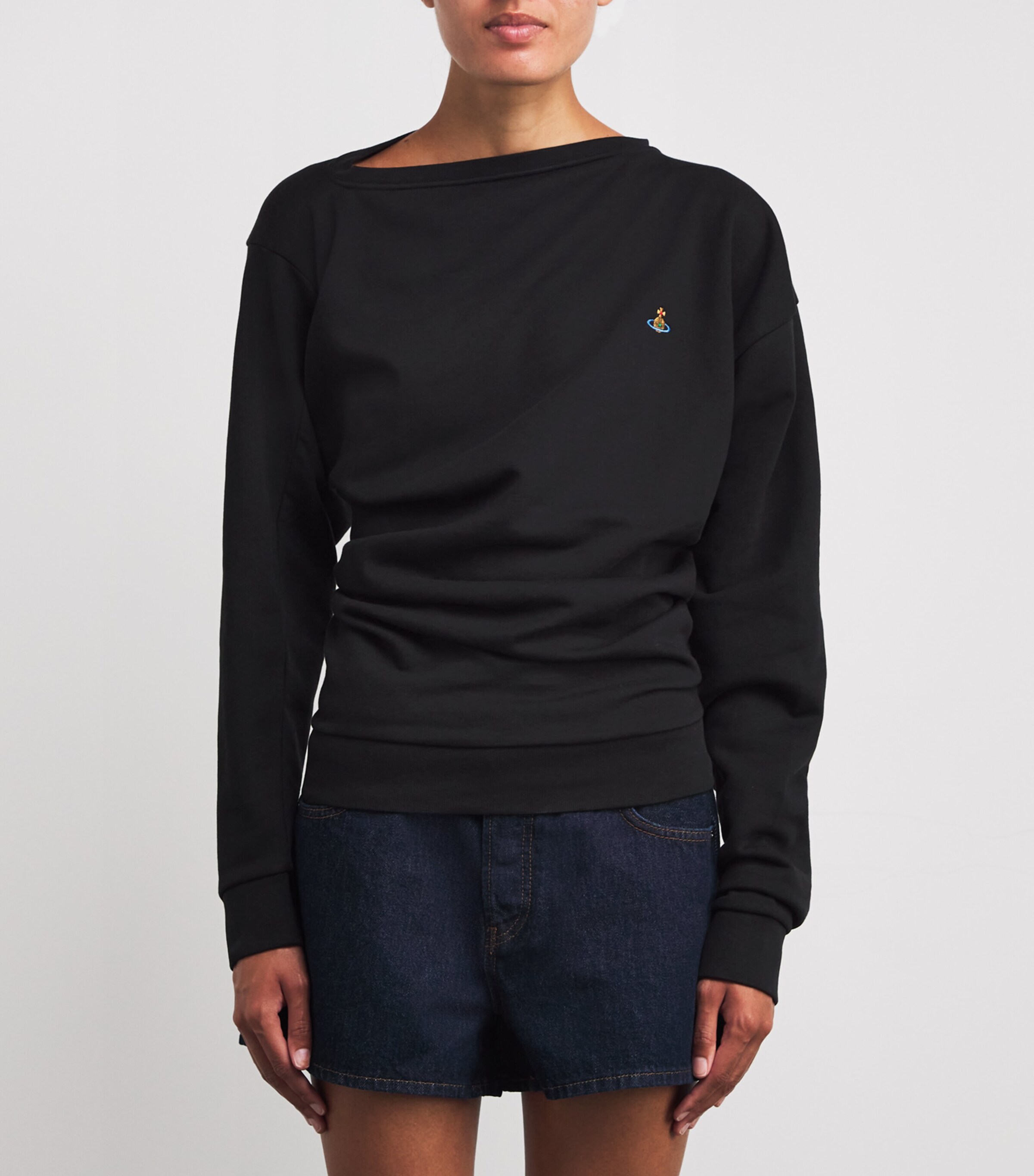 Cotton Hebo Sweatshirt N401 BLACK Image 3