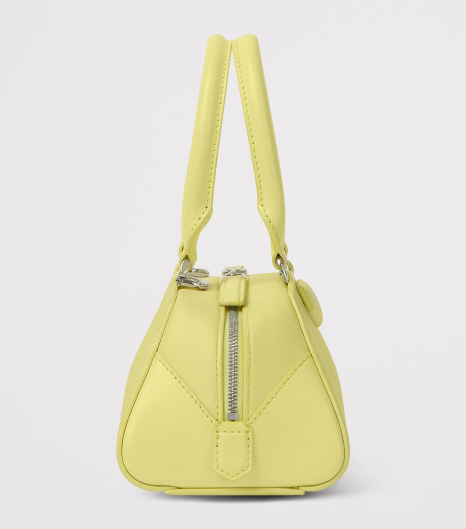 Mini Leather Antigona East-West Top-Handle Bag ACID YELLOW Image 3