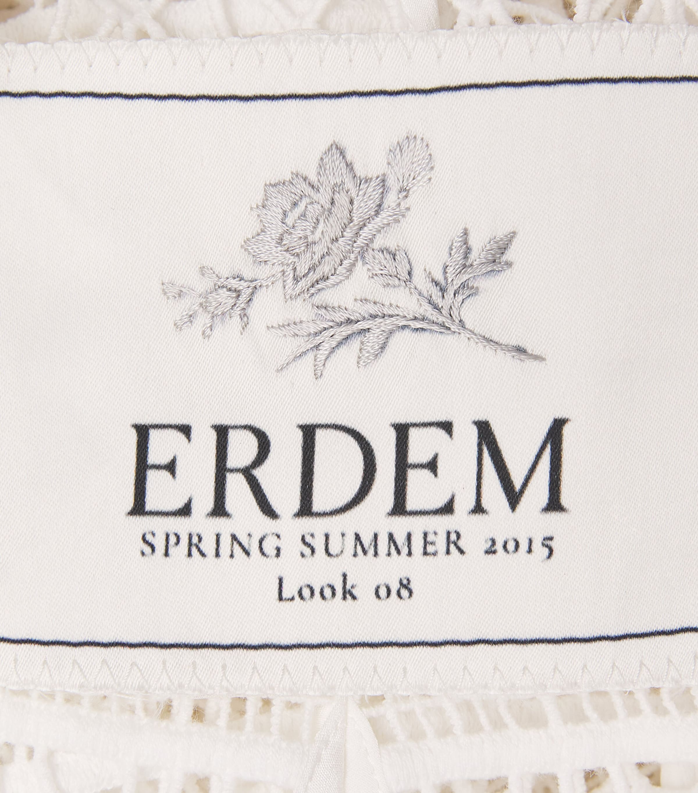 Erdem Womens Cotton Lace Ruffle Gown Off White Image 6