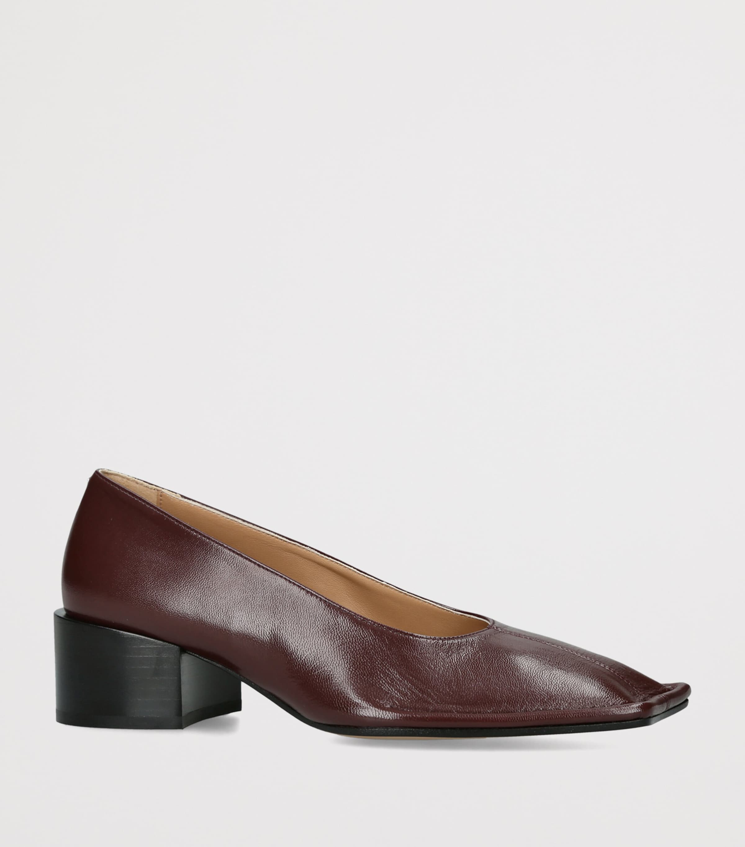 Maison Margiela Leather Piped Heeled Pumps 45 Brown Image 3
