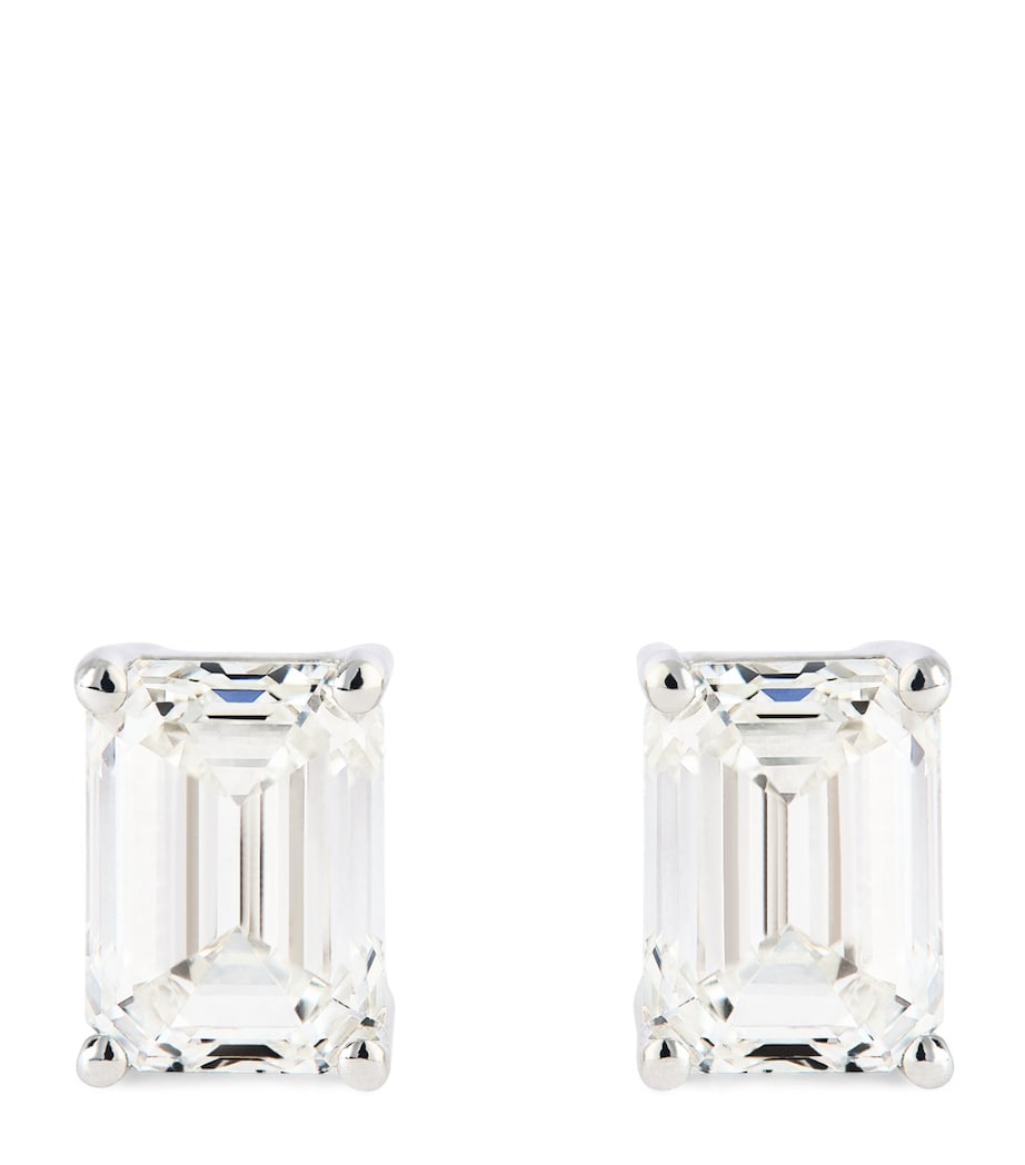 White Gold and Diamond Stud Earrings (1.00ctw) WHITE GOLD Image 1