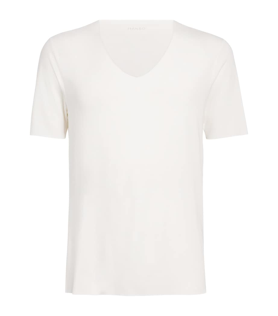 Clean Cut V-Neck T-Shirt 0101 WHITE Image 1