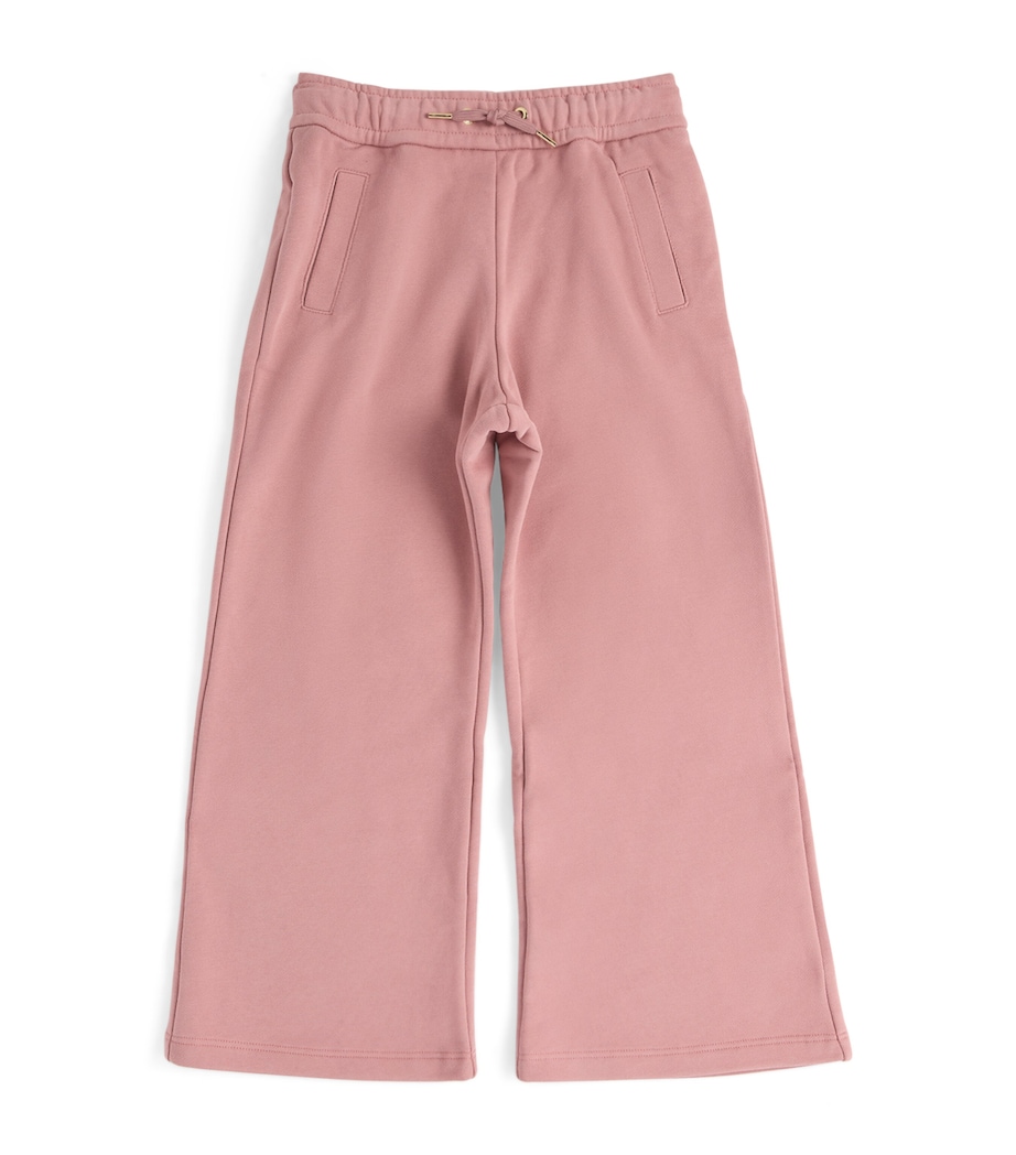 Chloé Kids Cotton Sweatpants (4-14 Years) Vintage Rose Image 1